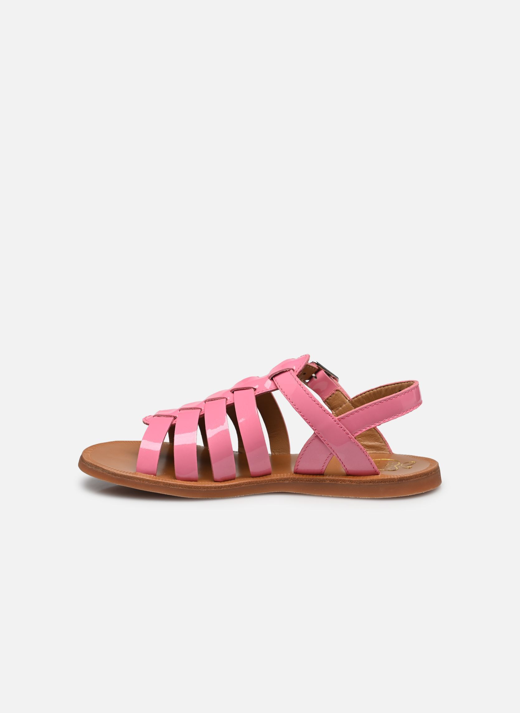 Sandalen Plagette Strap meisjes roze Pom d Api Sandalen Plagette Strap meisjes roze BUBBLE GUM