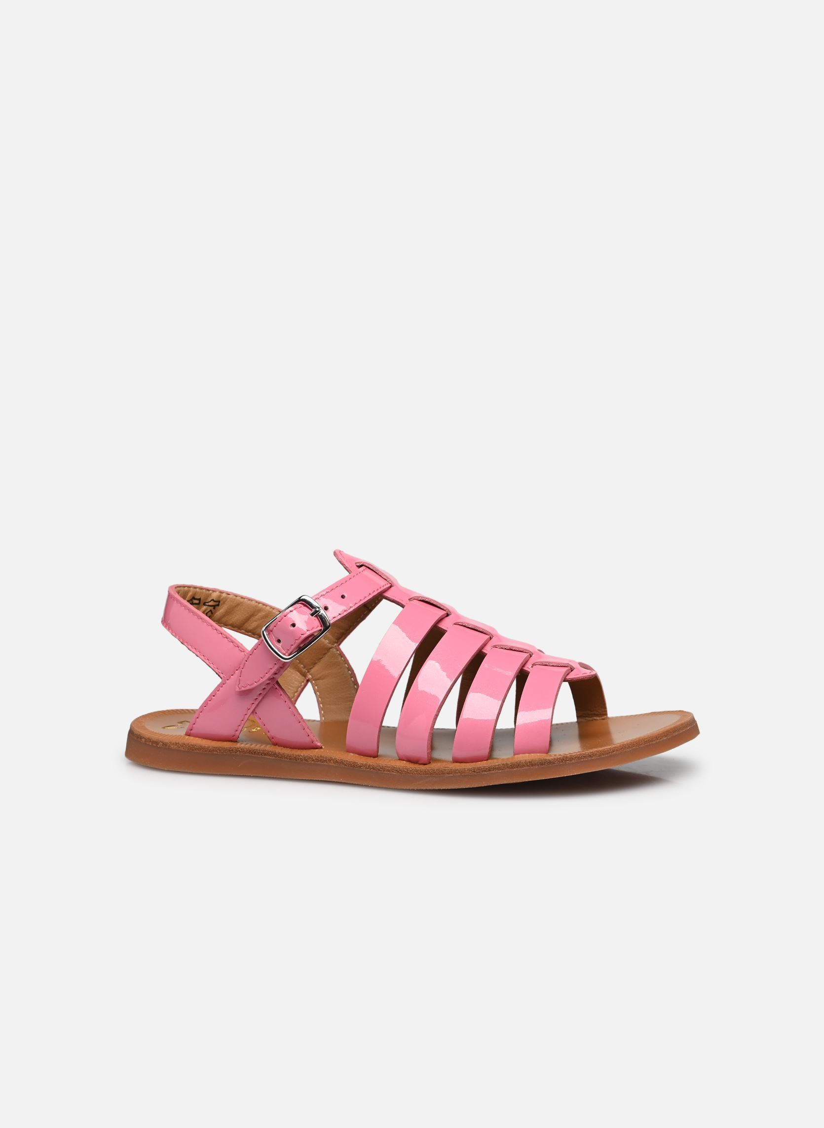 Sandalen Plagette Strap meisjes roze Pom d Api Sandalen Plagette Strap meisjes roze BUBBLE GUM