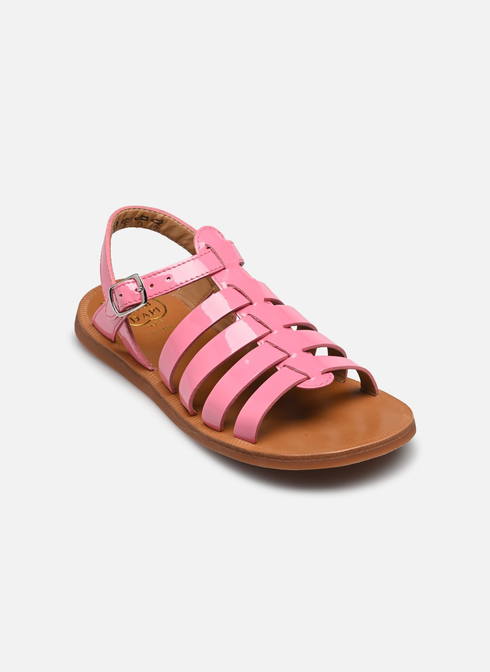 Sandalen Plagette Strap meisjes roze Pom d Api Sandalen Plagette Strap meisjes roze BUBBLE GUM