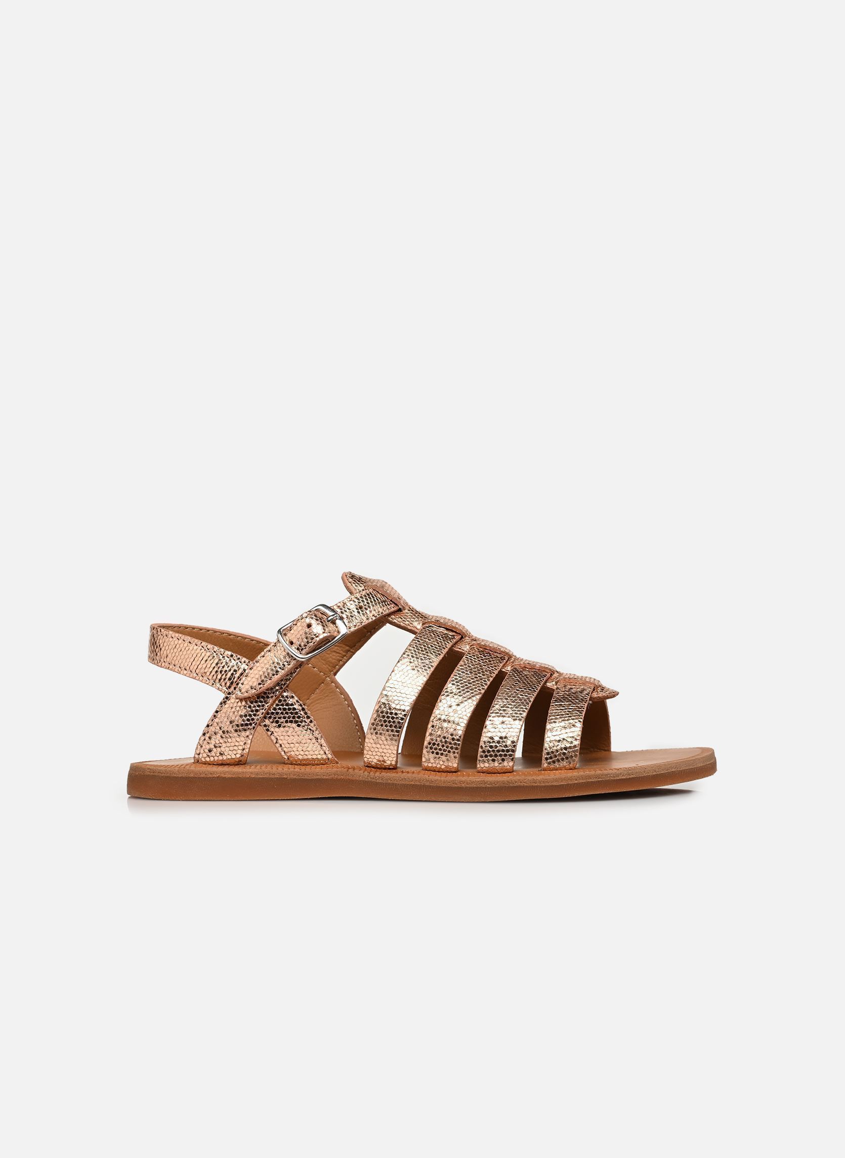 Sandalen Plagette Strap mädchen silber Pom d Api Sandalen Plagette Strap mädchen silber RAME