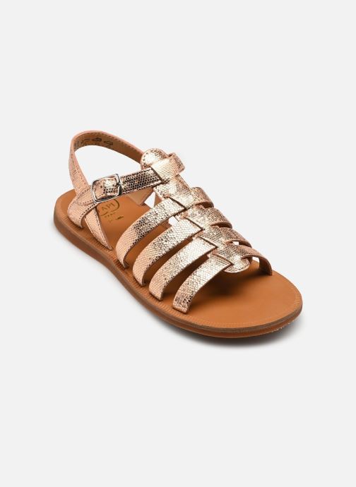 Pom d Api Sandales Plagette Strap fille argent