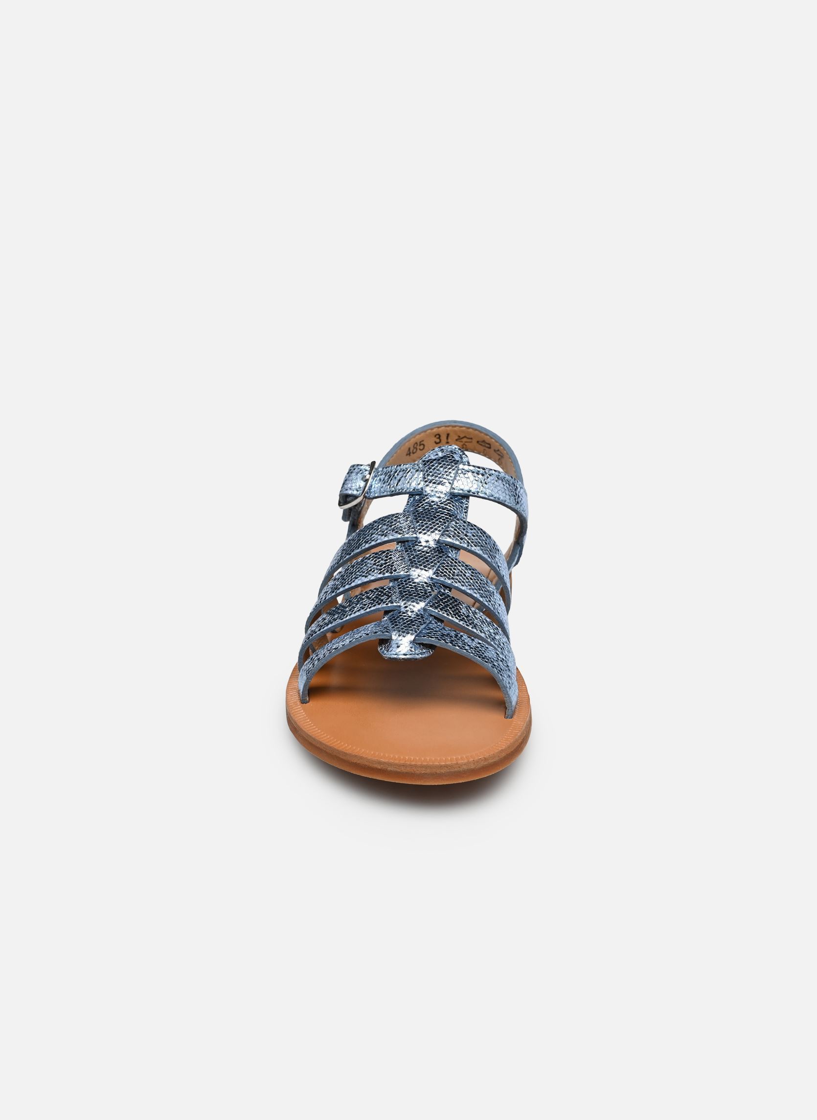 Sandalen Plagette Strap mädchen blau Pom d Api Sandalen Plagette Strap mädchen blau TURQUOISE 2