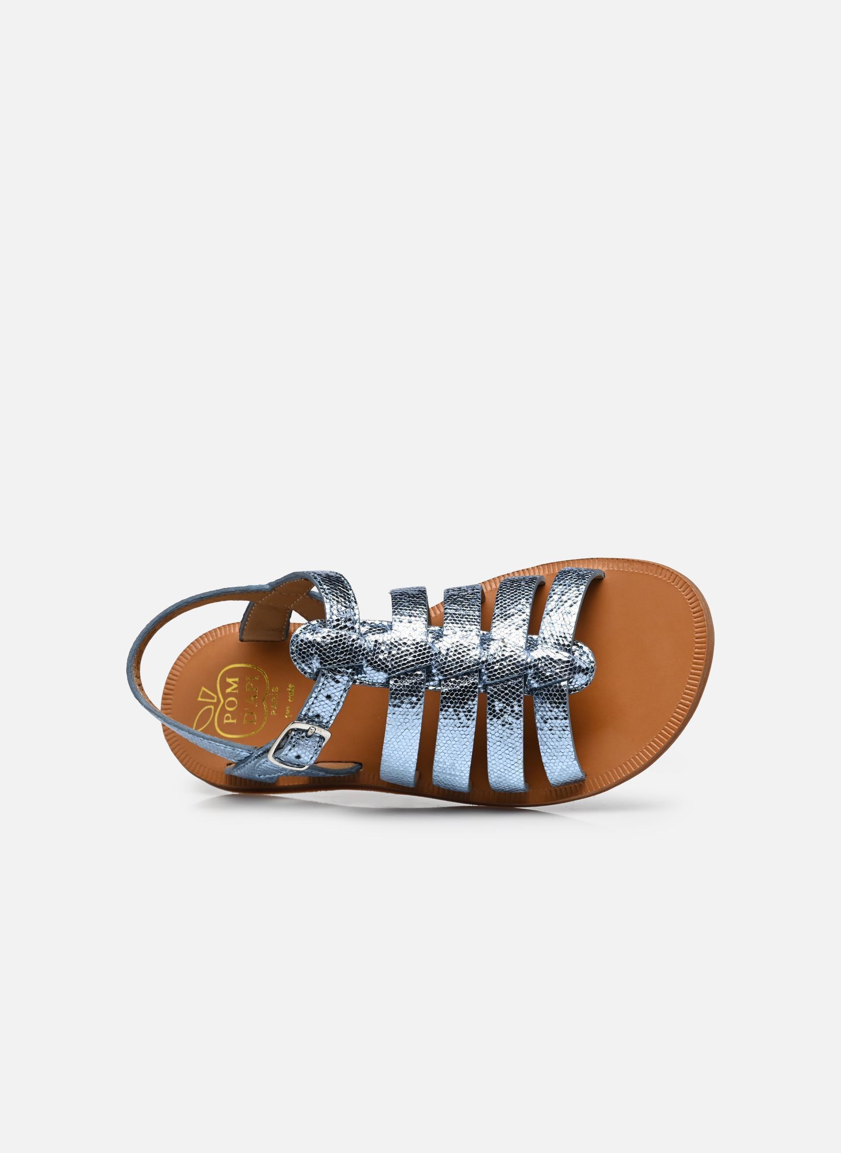 Sandalen Plagette Strap mädchen blau Pom d Api Sandalen Plagette Strap mädchen blau TURQUOISE 2