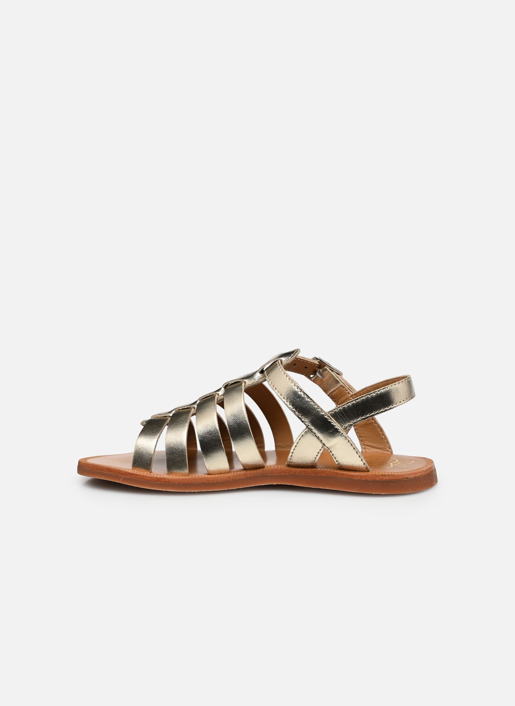 Sandalen Plagette Strap mädchen gold und bronze Pom d Api Sandalen Plagette Strap mädchen gold und bronze PLATINE 4