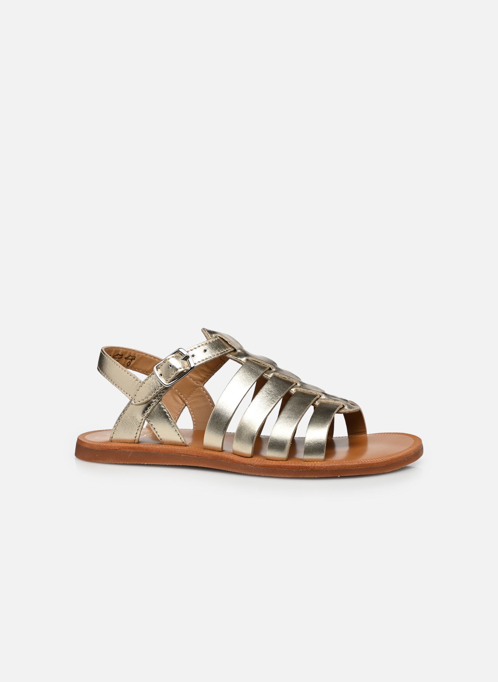 Sandalen Plagette Strap mädchen gold und bronze Pom d Api Sandalen Plagette Strap mädchen gold und bronze PLATINE 4