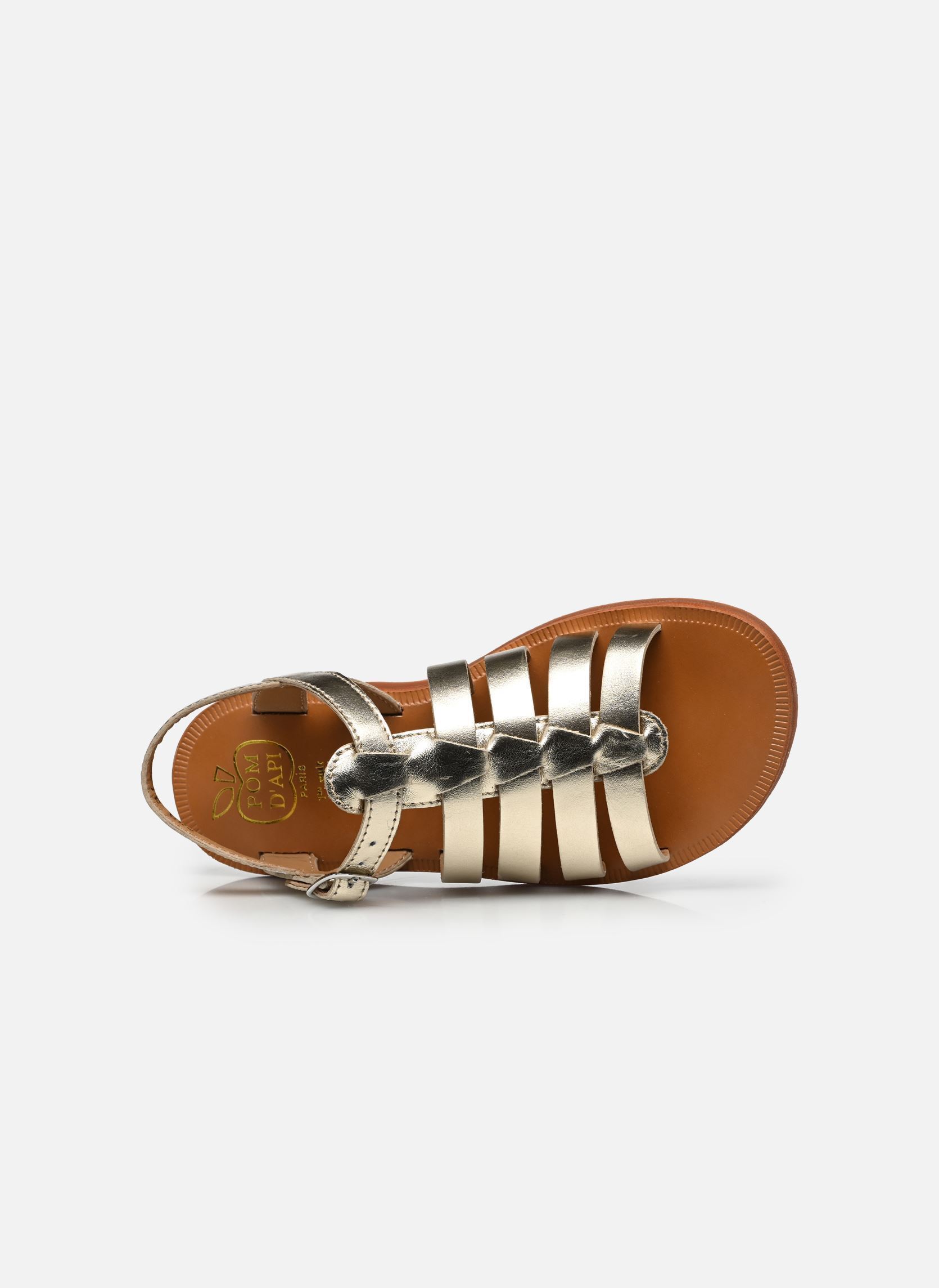 Sandalen Plagette Strap mädchen gold und bronze Pom d Api Sandalen Plagette Strap mädchen gold und bronze PLATINE 4