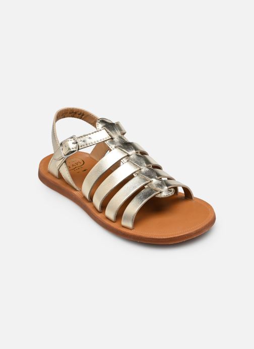 Pom d Api Sandalen Plagette Strap mädchen gold und bronze