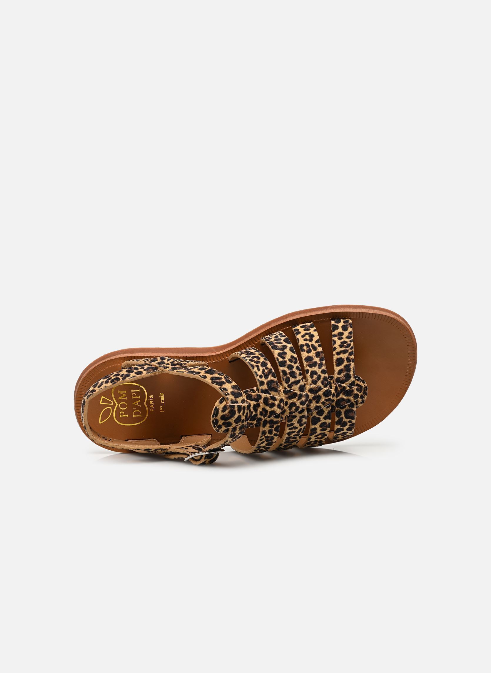 Sandalen Plagette Strap mädchen braun Pom d Api Sandalen Plagette Strap mädchen braun SAHARA 2