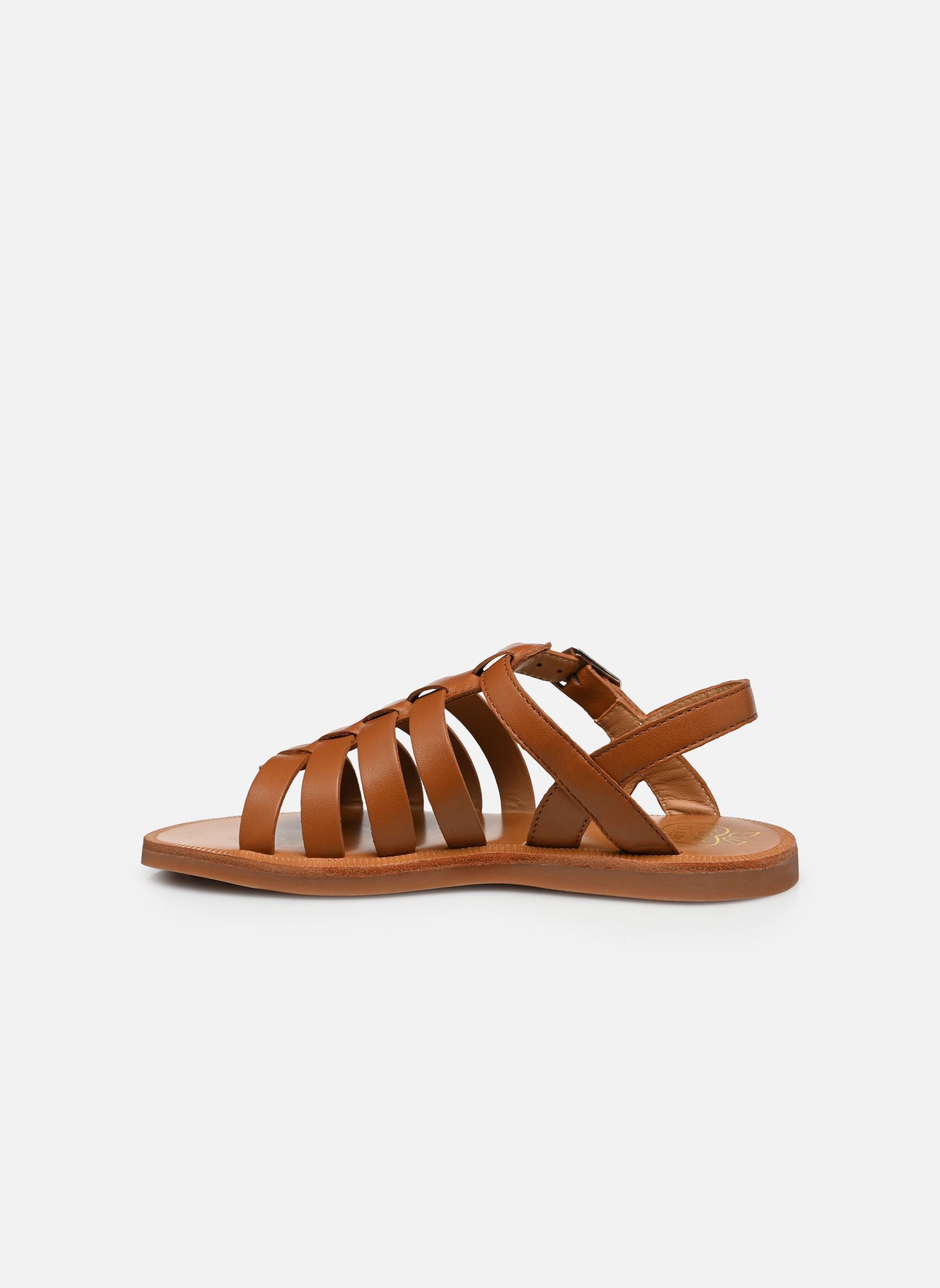 Sandalen Plagette Strap mädchen braun Pom d Api Sandalen Plagette Strap mädchen braun CUERO