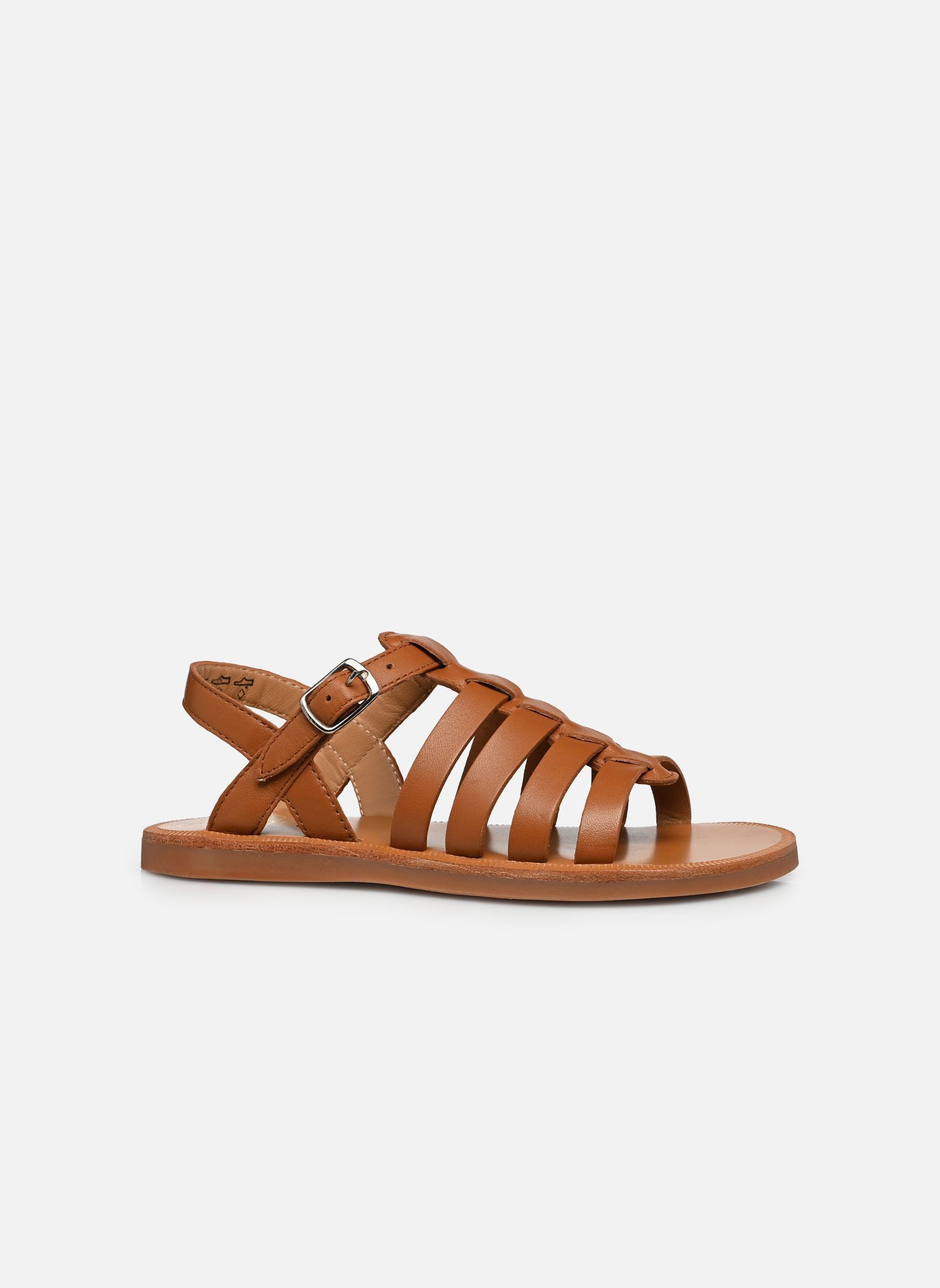 Sandalen Plagette Strap mädchen braun Pom d Api Sandalen Plagette Strap mädchen braun CUERO
