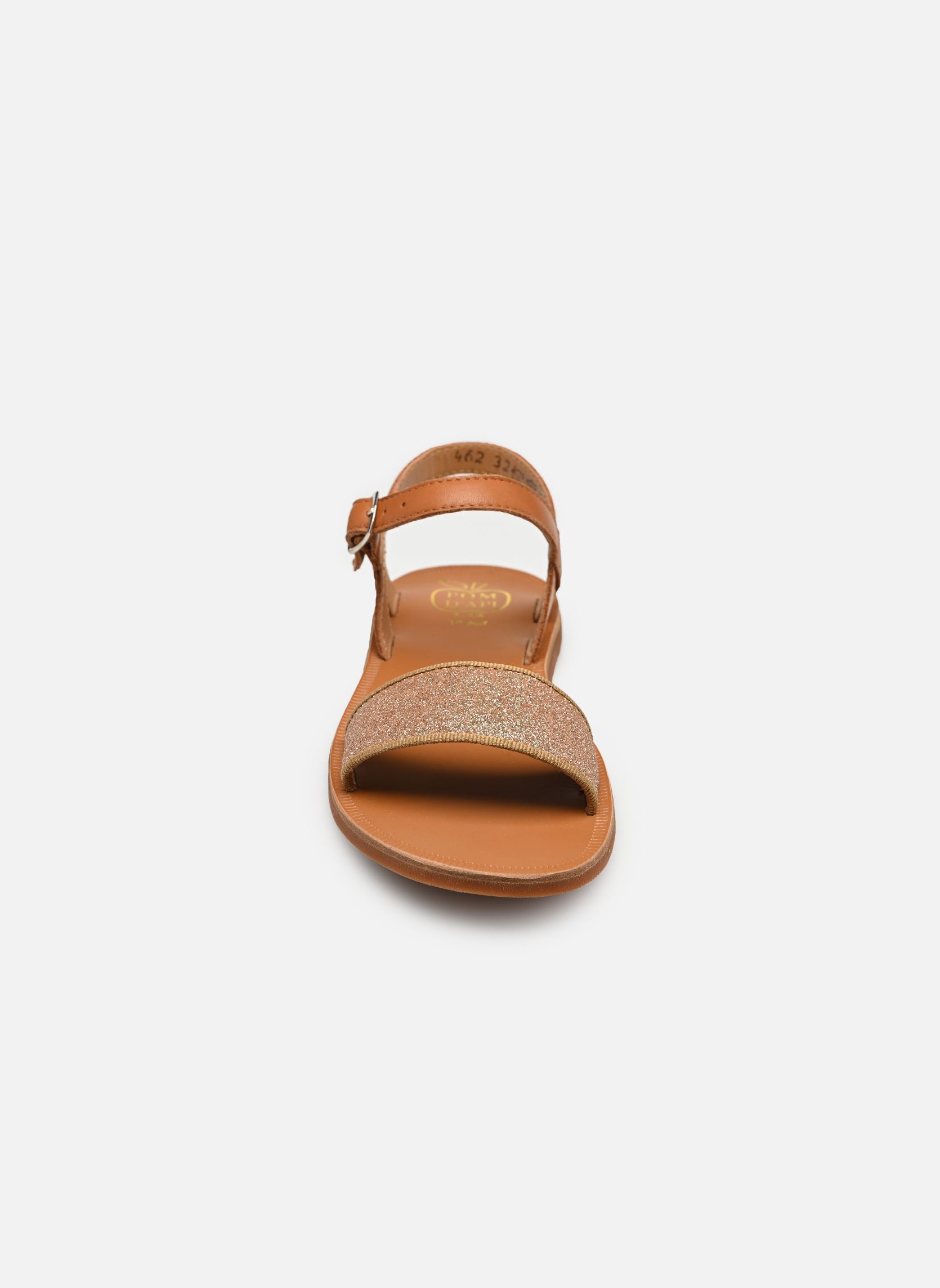 Sandales Plagette Buckle Tao fille marron Pom d Api Sandales Plagette Buckle Tao fille marron CUERO-GOLD
