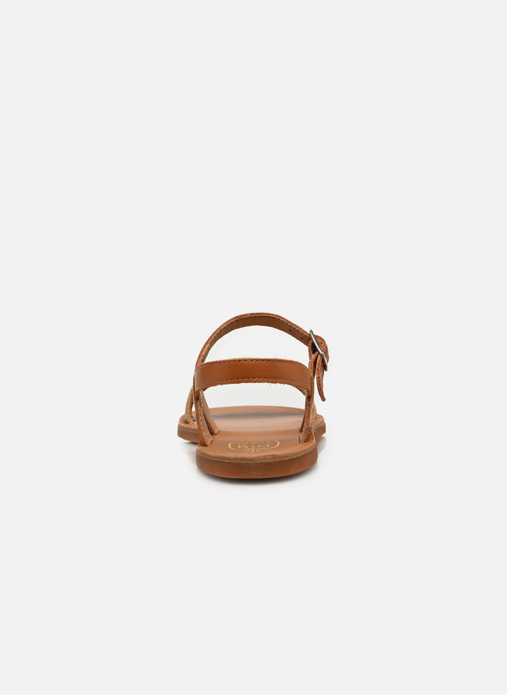 Sandales Plagette Buckle Tao fille marron Pom d Api Sandales Plagette Buckle Tao fille marron CUERO-GOLD