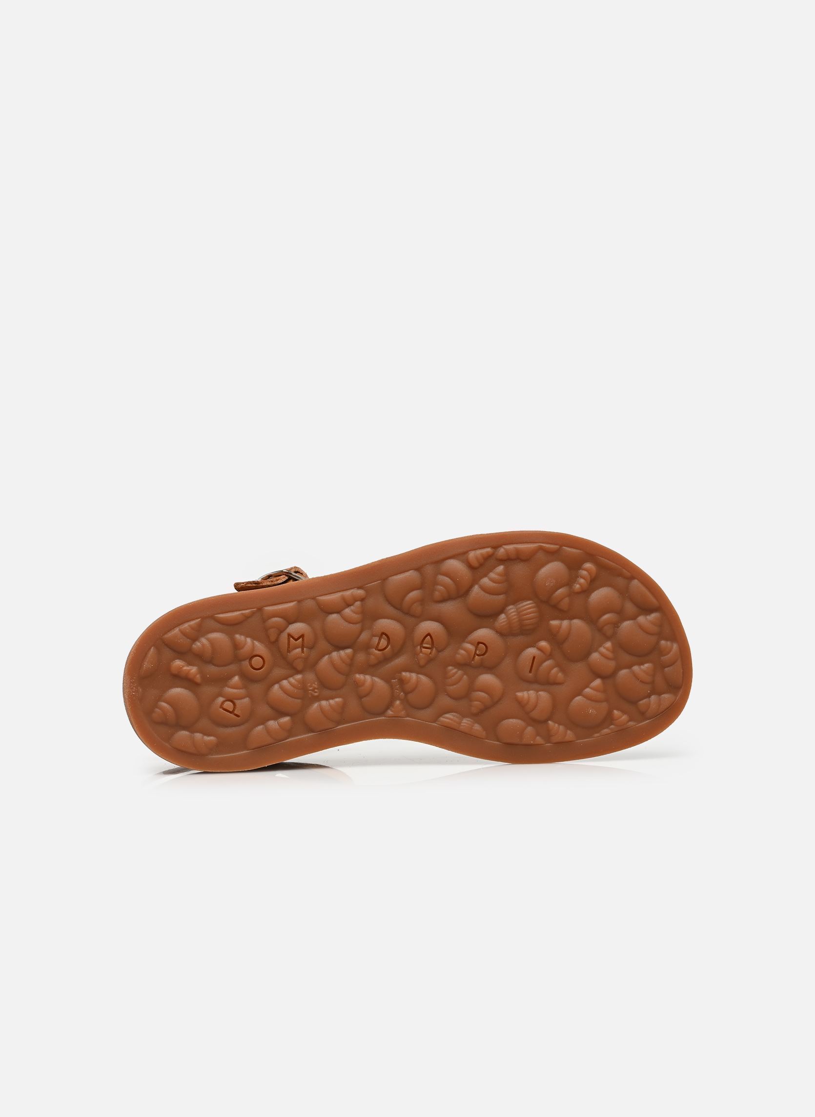 Sandales Plagette Buckle Tao fille marron Pom d Api Sandales Plagette Buckle Tao fille marron CUERO-GOLD