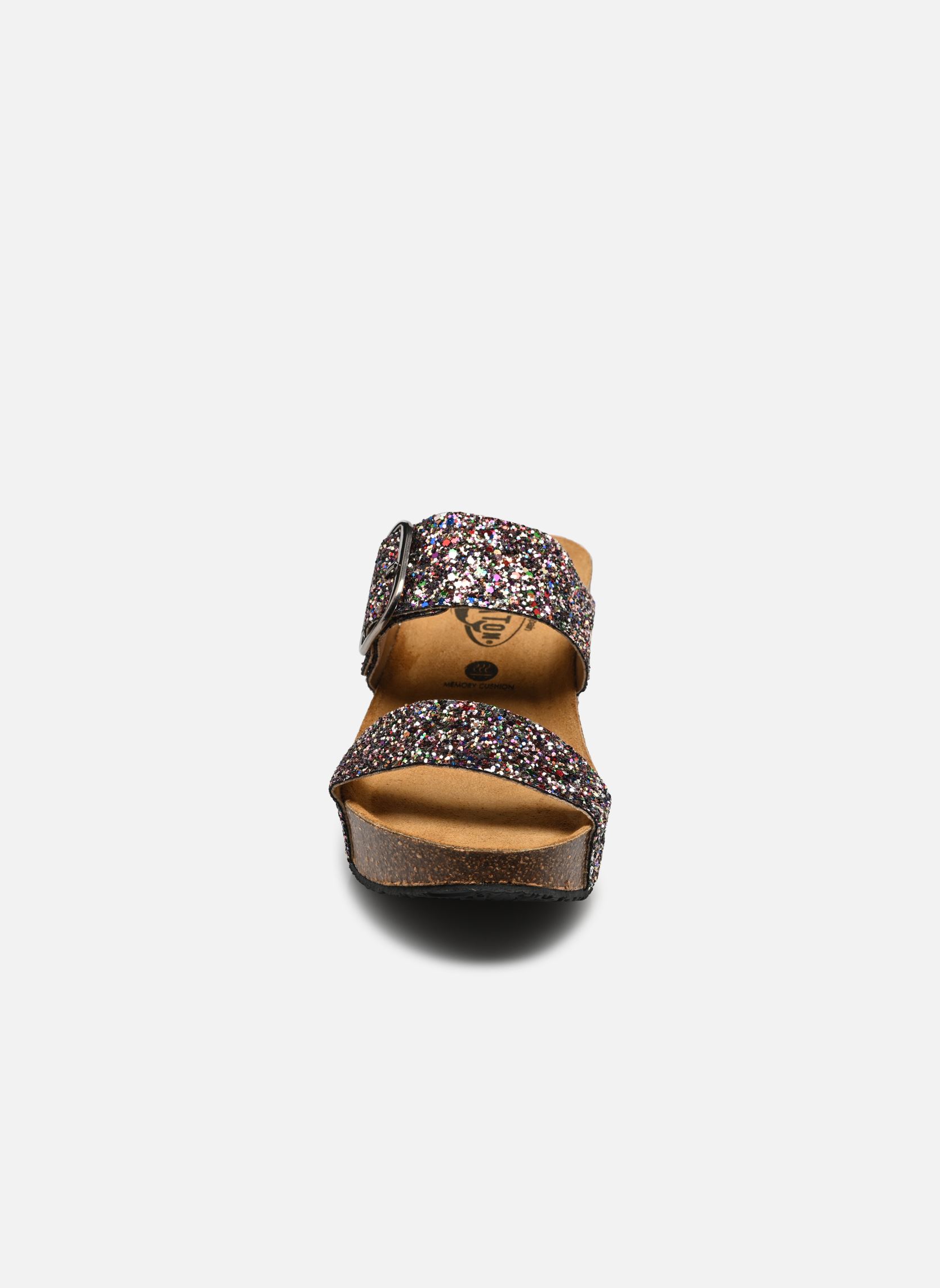 Pantolette Donna Plakton Rock Nobuck Cachi | Scarpe Comode In Pelle Nabuk Con Fibbia | Suola EVA E Tacco Piatto 1,5 Cm - 4