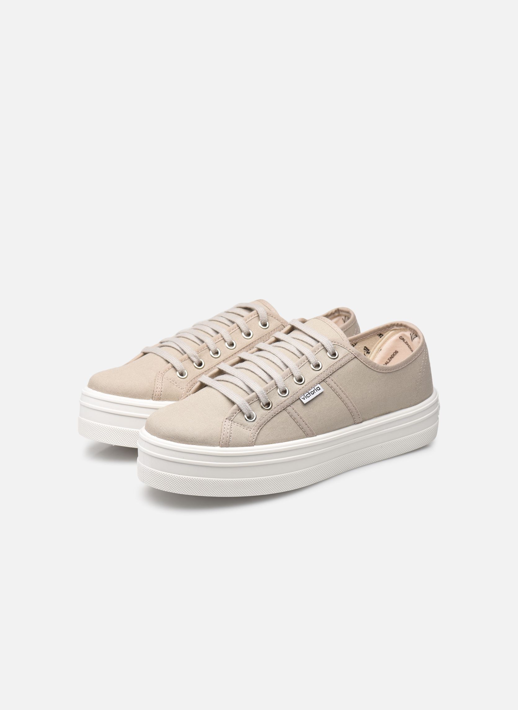 Baskets basses Barcelona Lona Platforma W femme beige Victoria Baskets basses Barcelona Lona Platforma W femme beige Beige