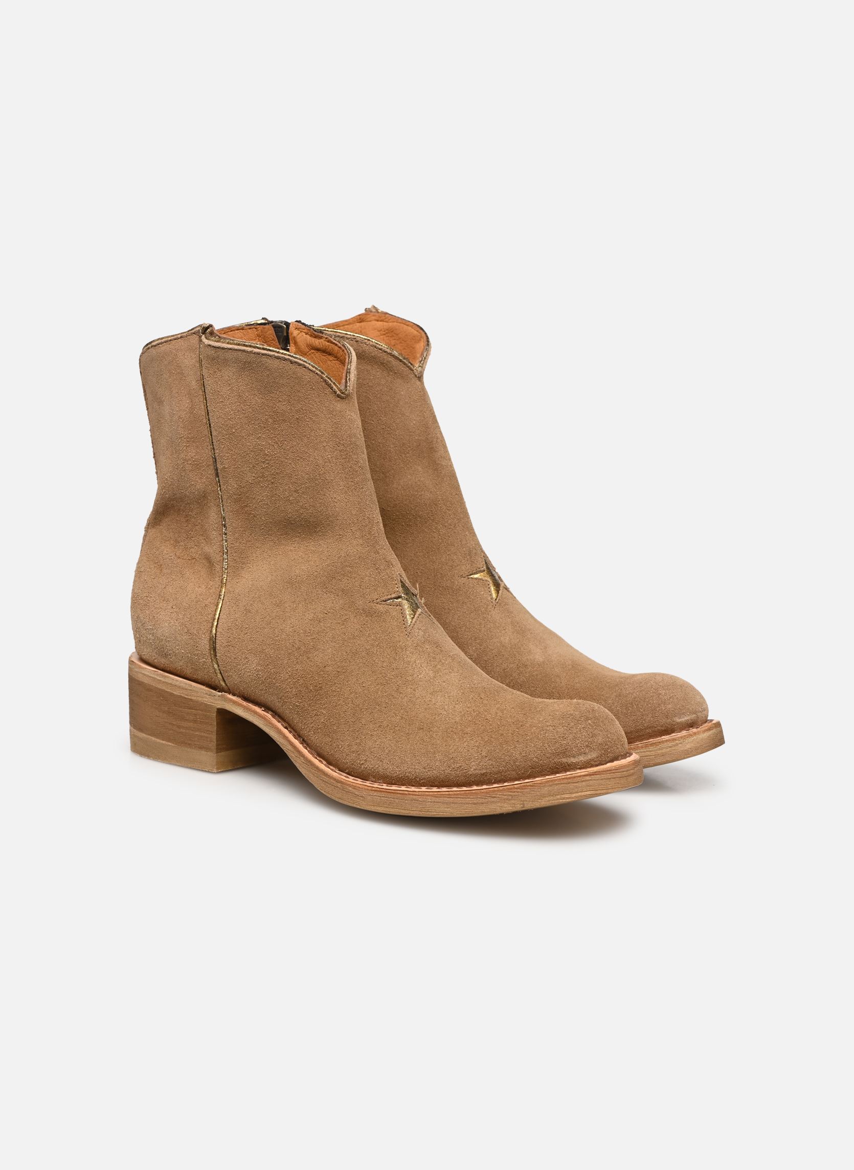 Botines tipo vaquero Star mujer marrón Mexicana Botines tipo vaquero Star mujer marrón New Camel Gold Pastosi Estrel