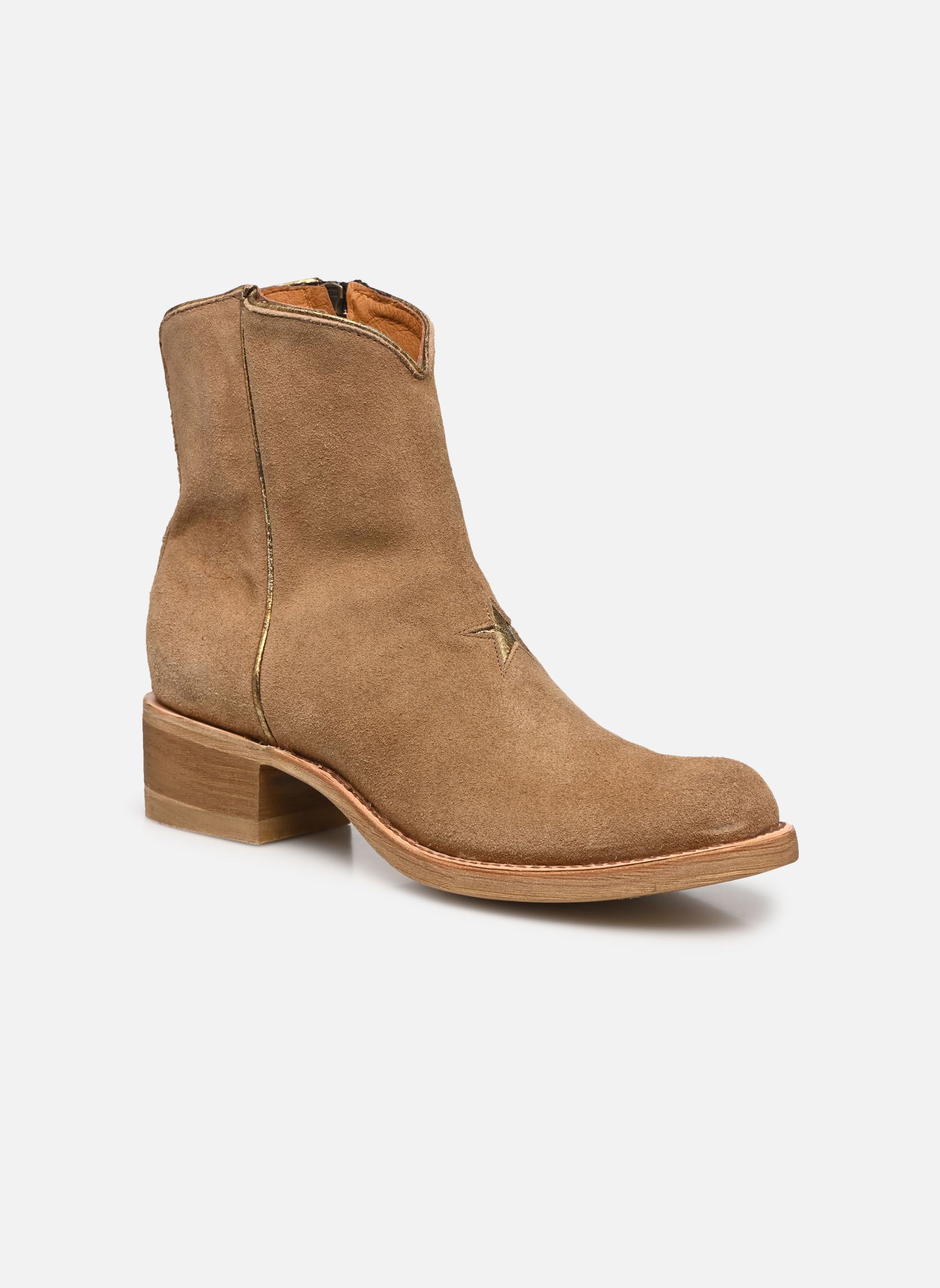 Botines tipo vaquero Star mujer marrón Mexicana Botines tipo vaquero Star mujer marrón New Camel Gold Pastosi Estrel