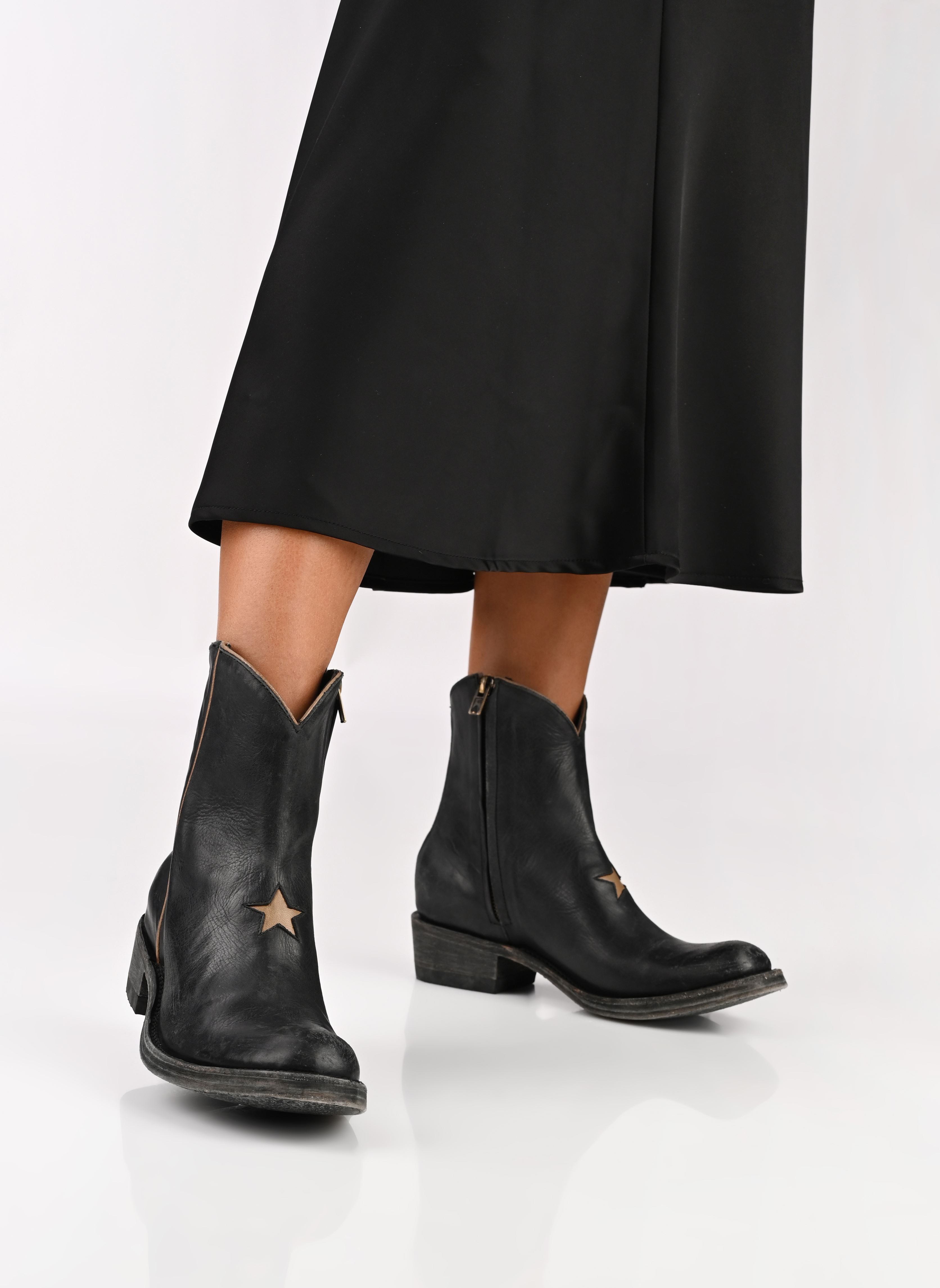 Cowboy boots Star dames zwart Mexicana Cowboy boots Star dames zwart Black Ranchero