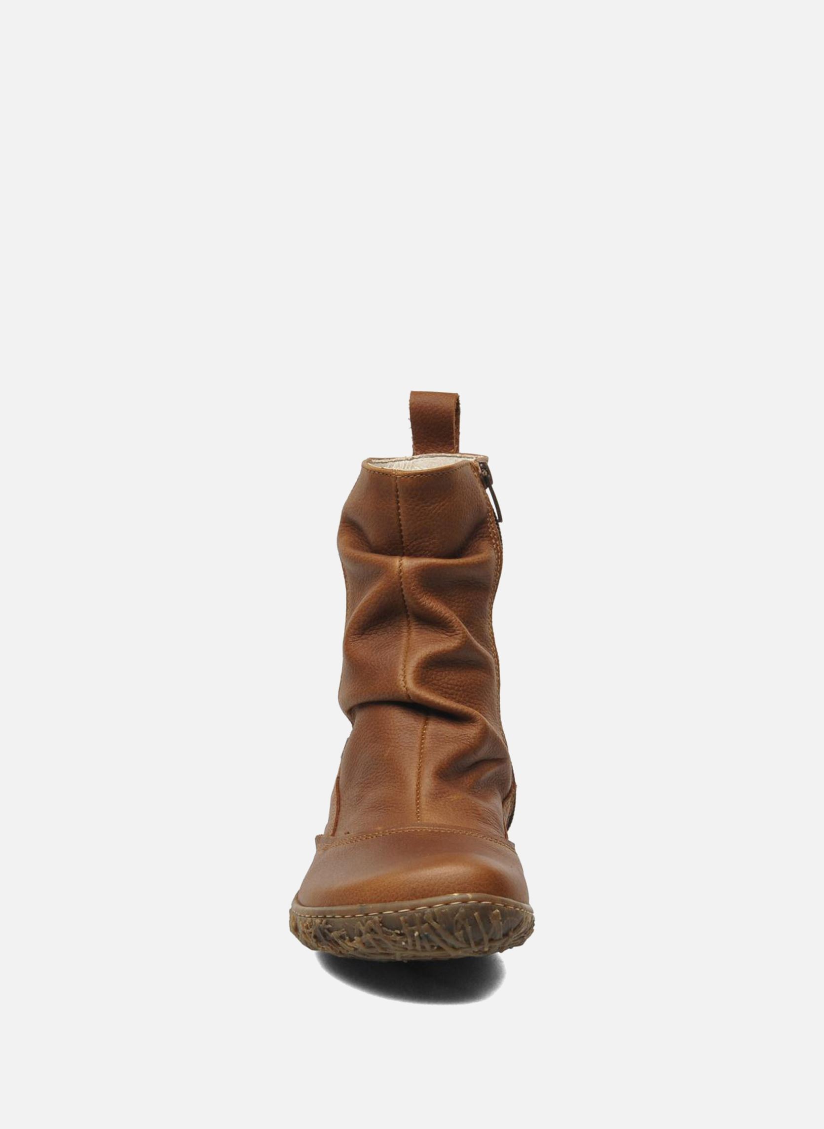 Niedrige Ankle Boots Nido Ella N722 damen braun El Naturalista Niedrige Ankle Boots Nido Ella N722 damen braun WOOD SOFT GRAIN