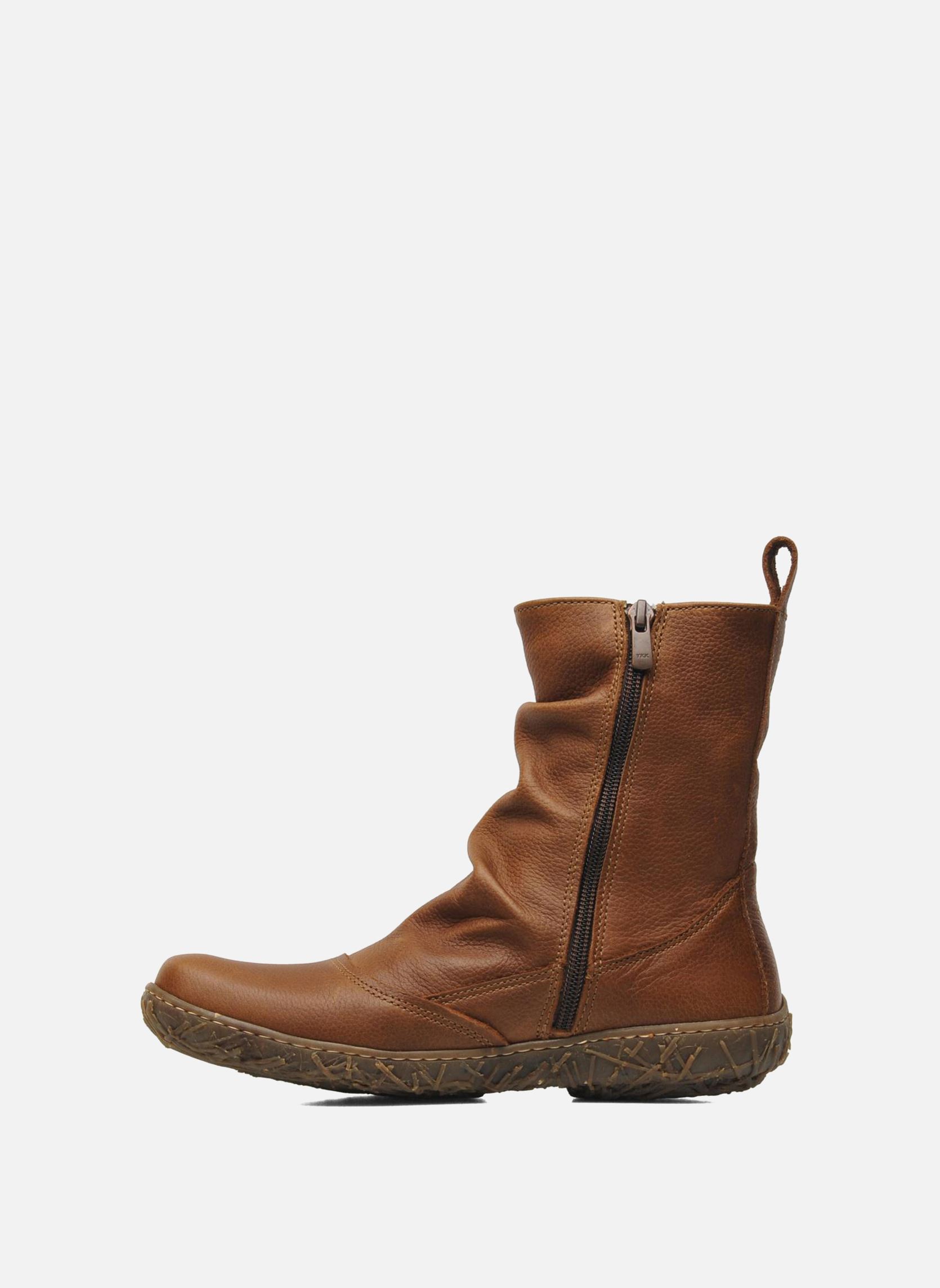 Niedrige Ankle Boots Nido Ella N722 damen braun El Naturalista Niedrige Ankle Boots Nido Ella N722 damen braun WOOD SOFT GRAIN