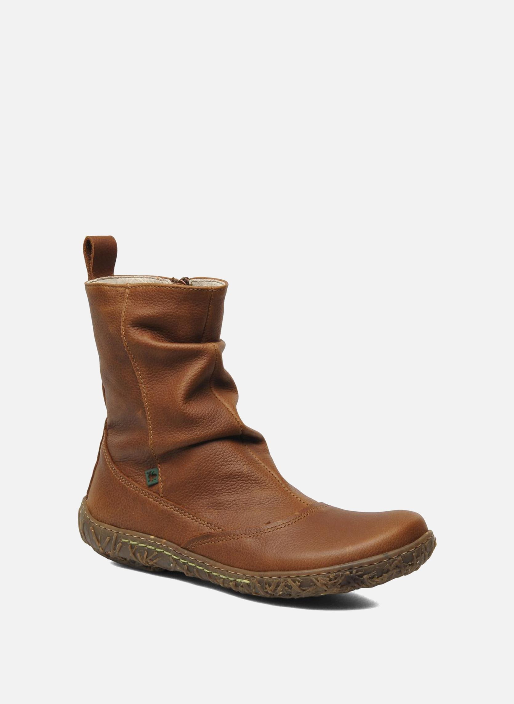 Niedrige Ankle Boots Nido Ella N722 damen braun El Naturalista Niedrige Ankle Boots Nido Ella N722 damen braun WOOD SOFT GRAIN