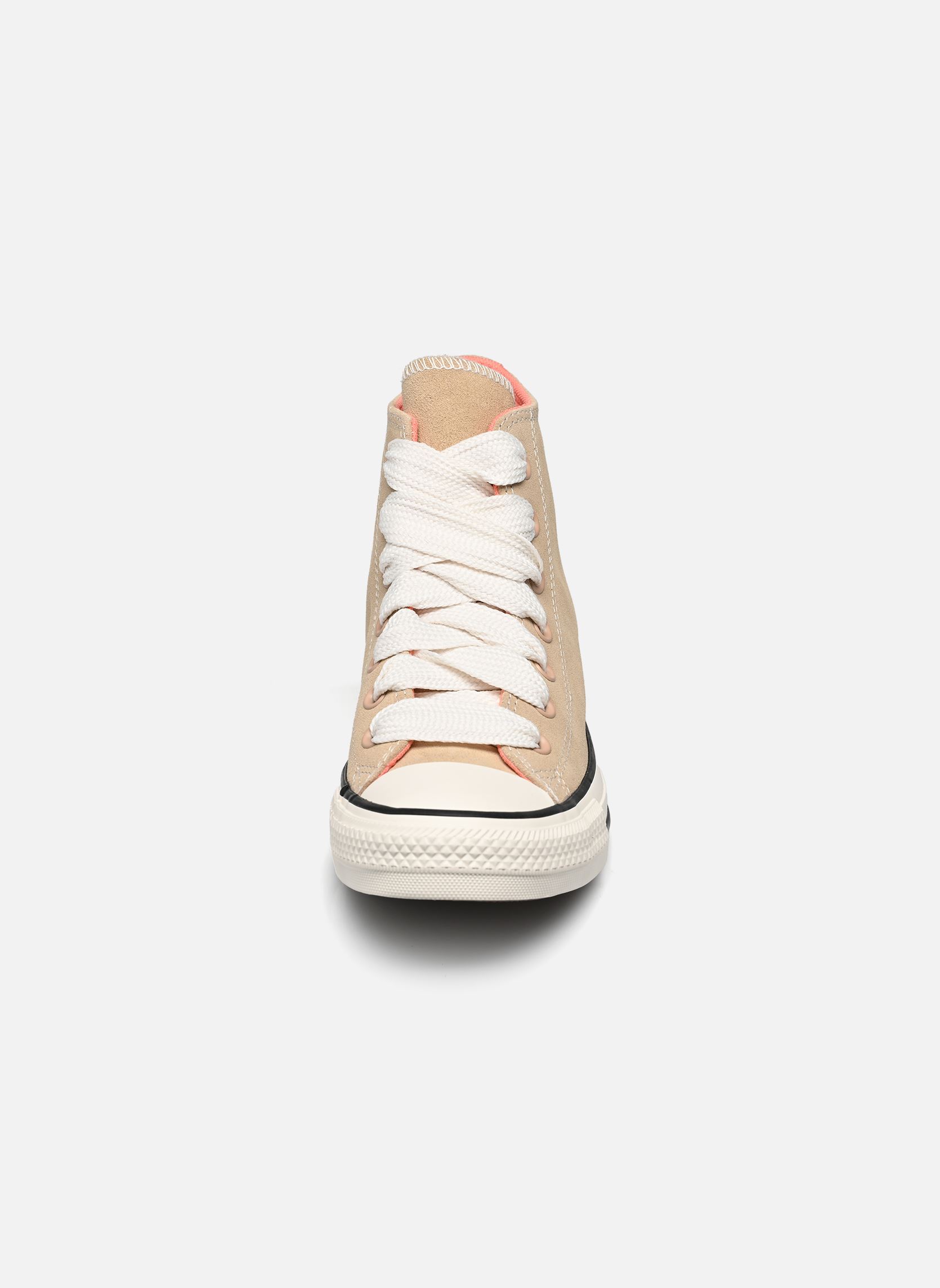 Baskets montantes Chuck Taylor All Star Suede Hi W femme beige Converse Baskets montantes Chuck Taylor All Star Suede Hi W femme beige WARM QUARRY/ILLIST PINK/EGRET