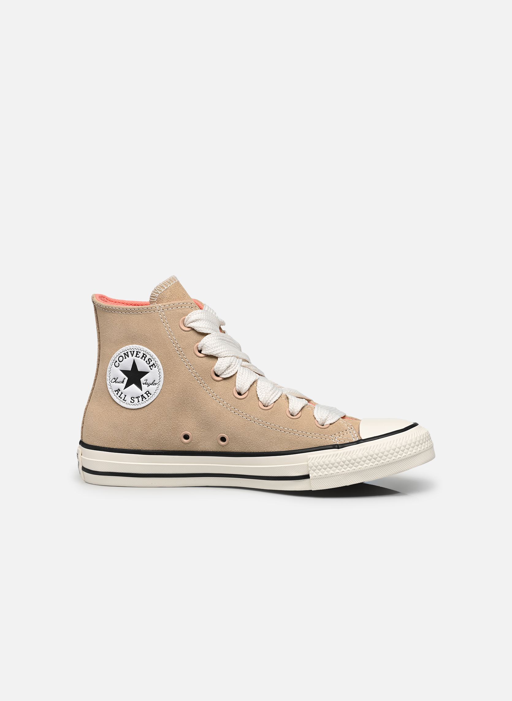 Baskets montantes Chuck Taylor All Star Suede Hi W femme beige Converse Baskets montantes Chuck Taylor All Star Suede Hi W femme beige WARM QUARRY/ILLIST PINK/EGRET
