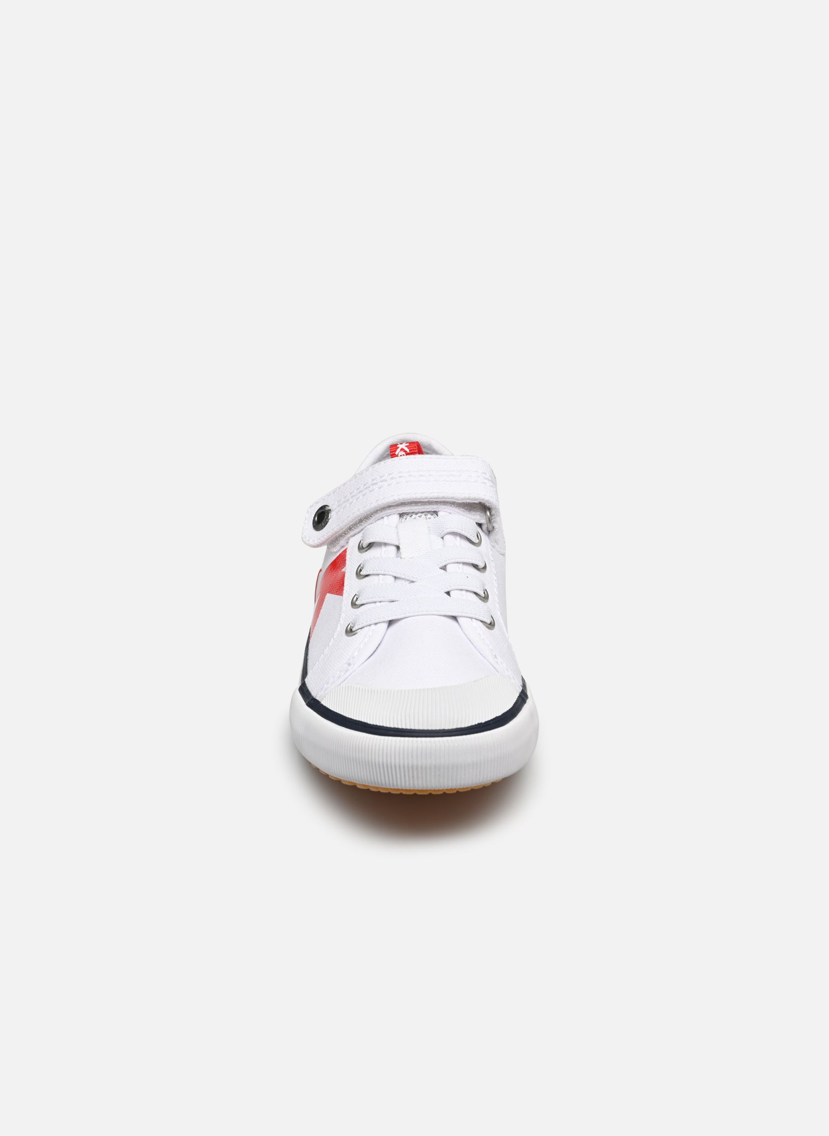 Niedrige Sneaker GECKO weiß Kickers Niedrige Sneaker GECKO weiß BLANC ROUGE BLEU