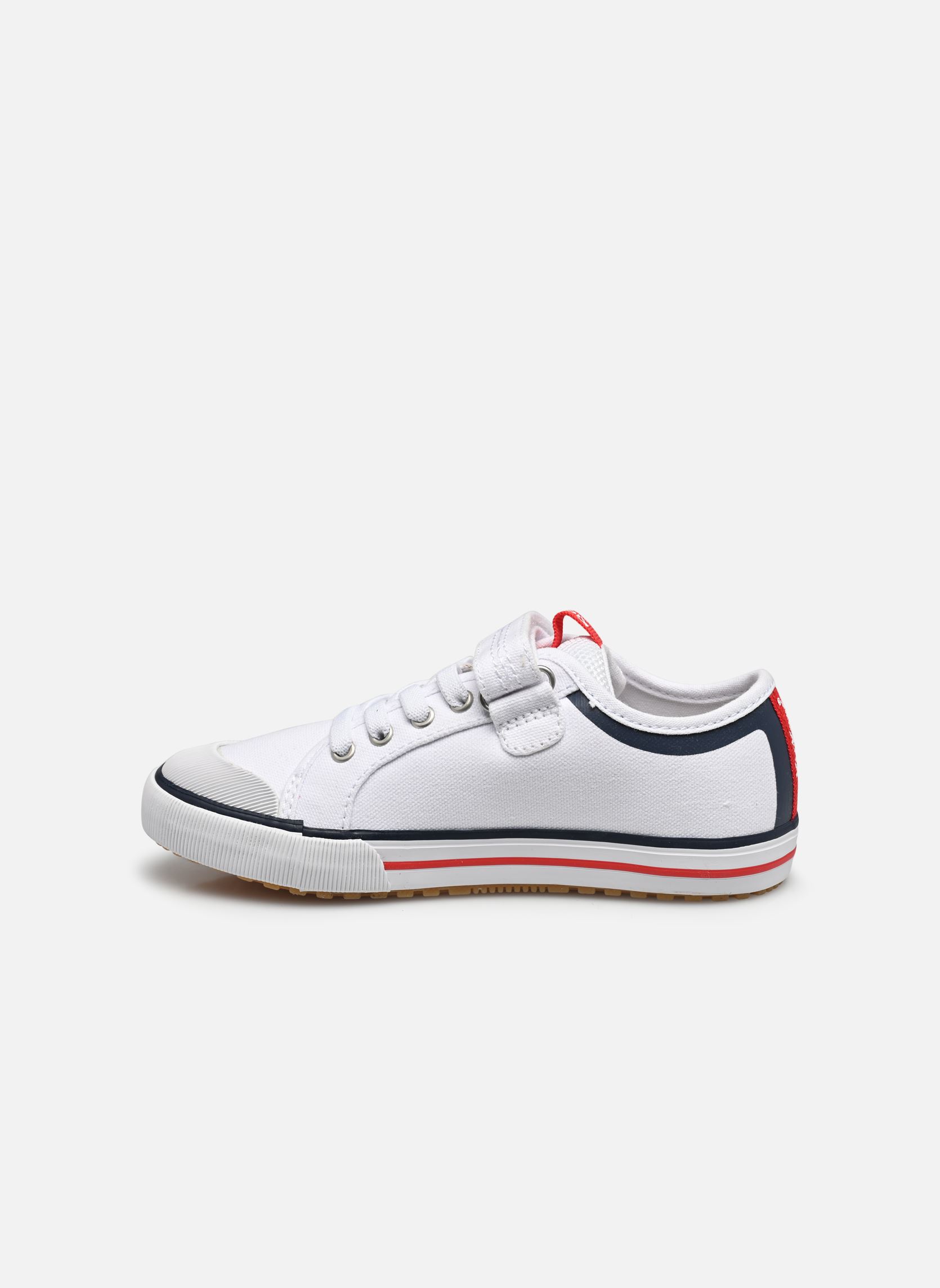 Niedrige Sneaker GECKO weiß Kickers Niedrige Sneaker GECKO weiß BLANC ROUGE BLEU