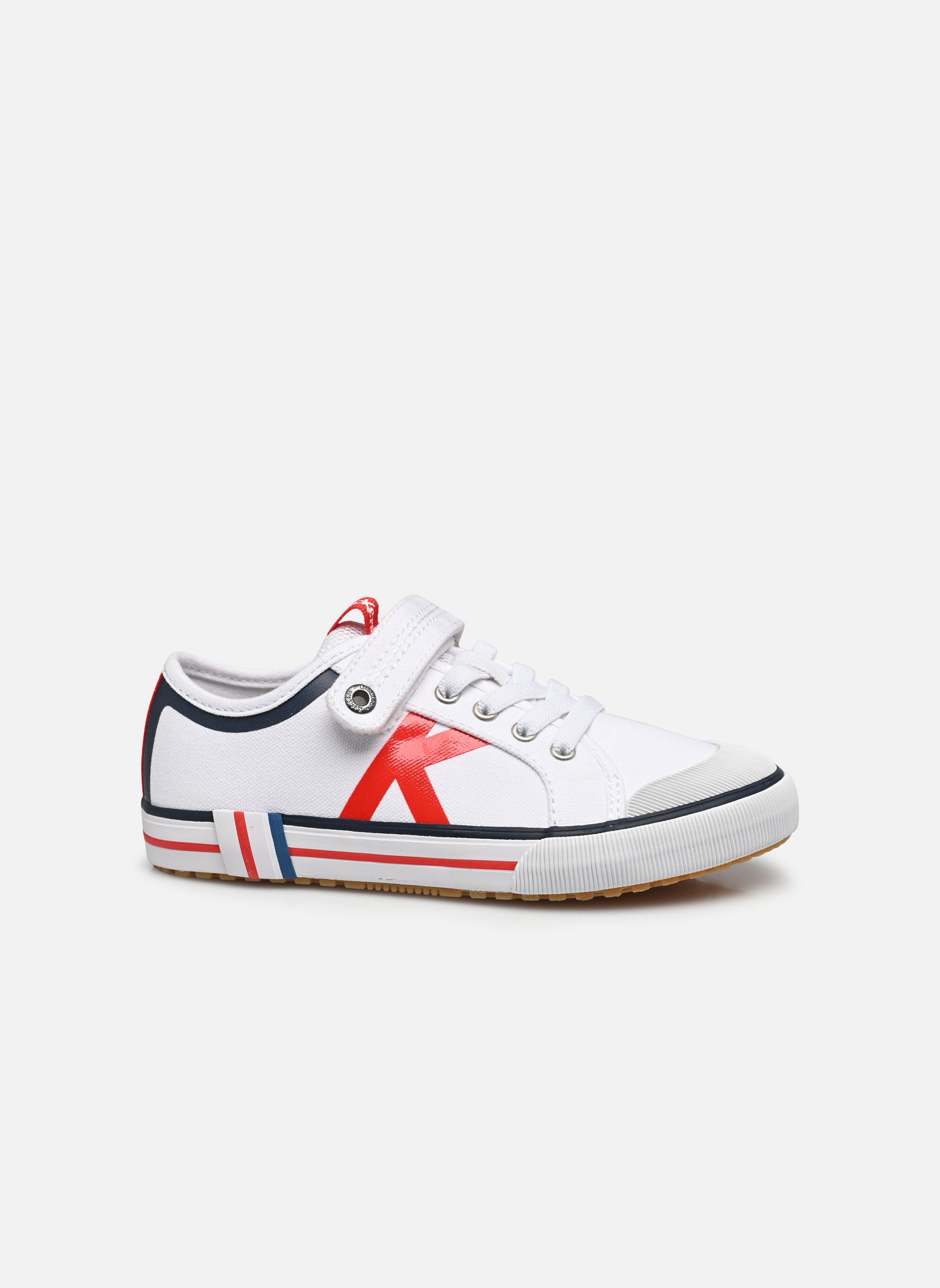 Niedrige Sneaker GECKO weiß Kickers Niedrige Sneaker GECKO weiß BLANC ROUGE BLEU
