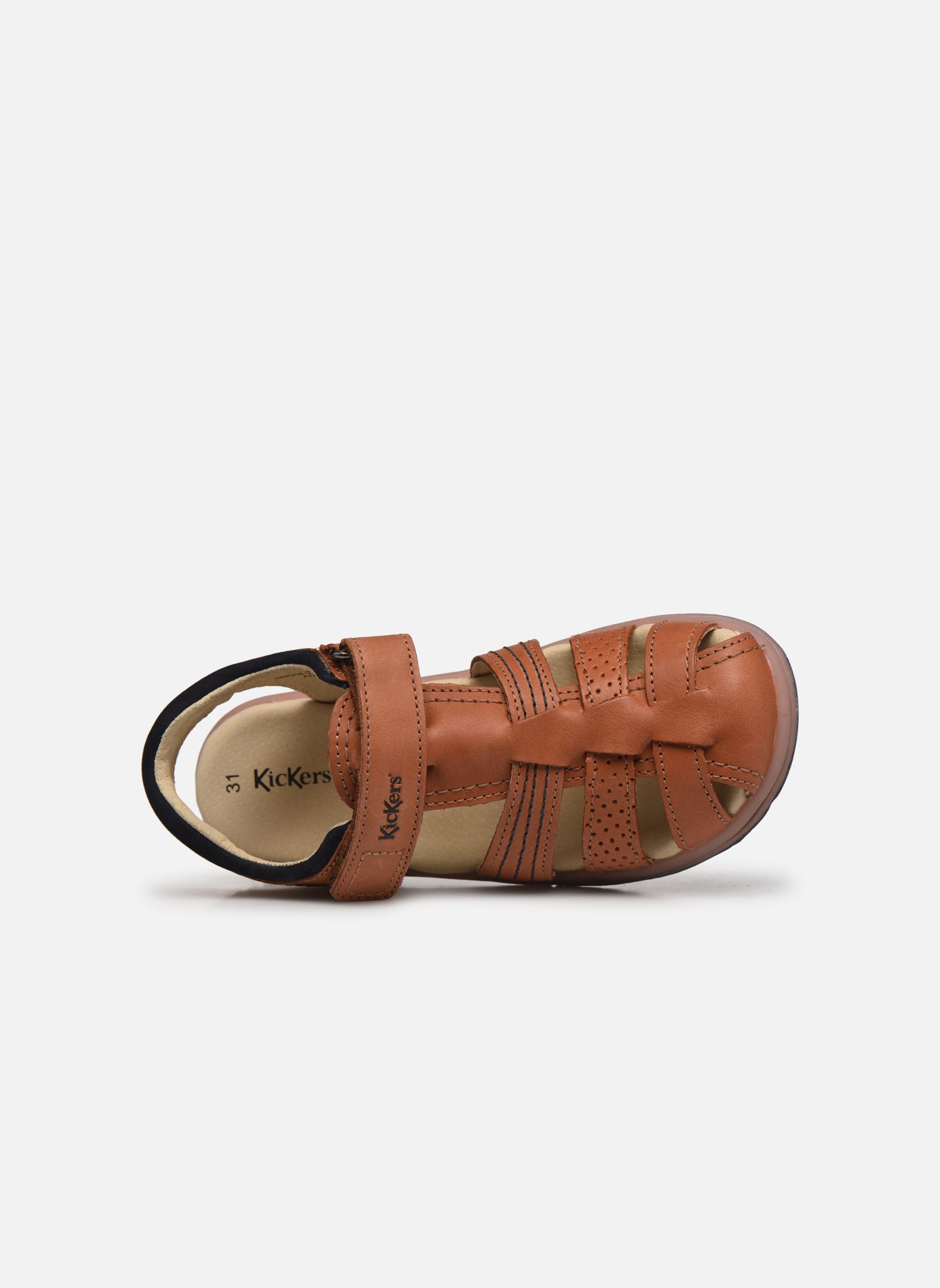 Sandales Platinium garçon marron Kickers Sandales Platinium garçon marron CAMEL