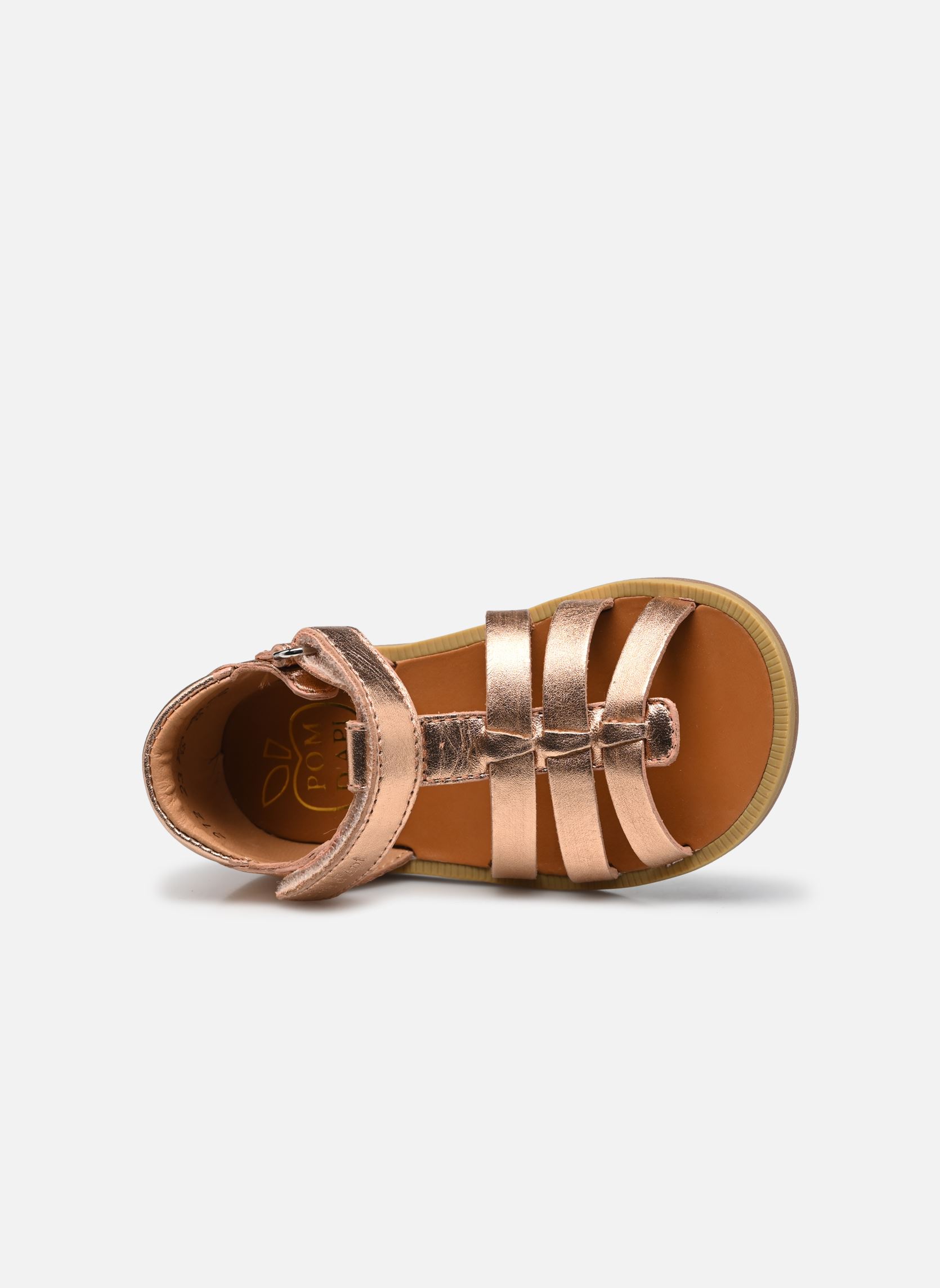 Sandales POPPY STRAP fille rose Pom d Api Sandales POPPY STRAP fille rose CUIVRE 2