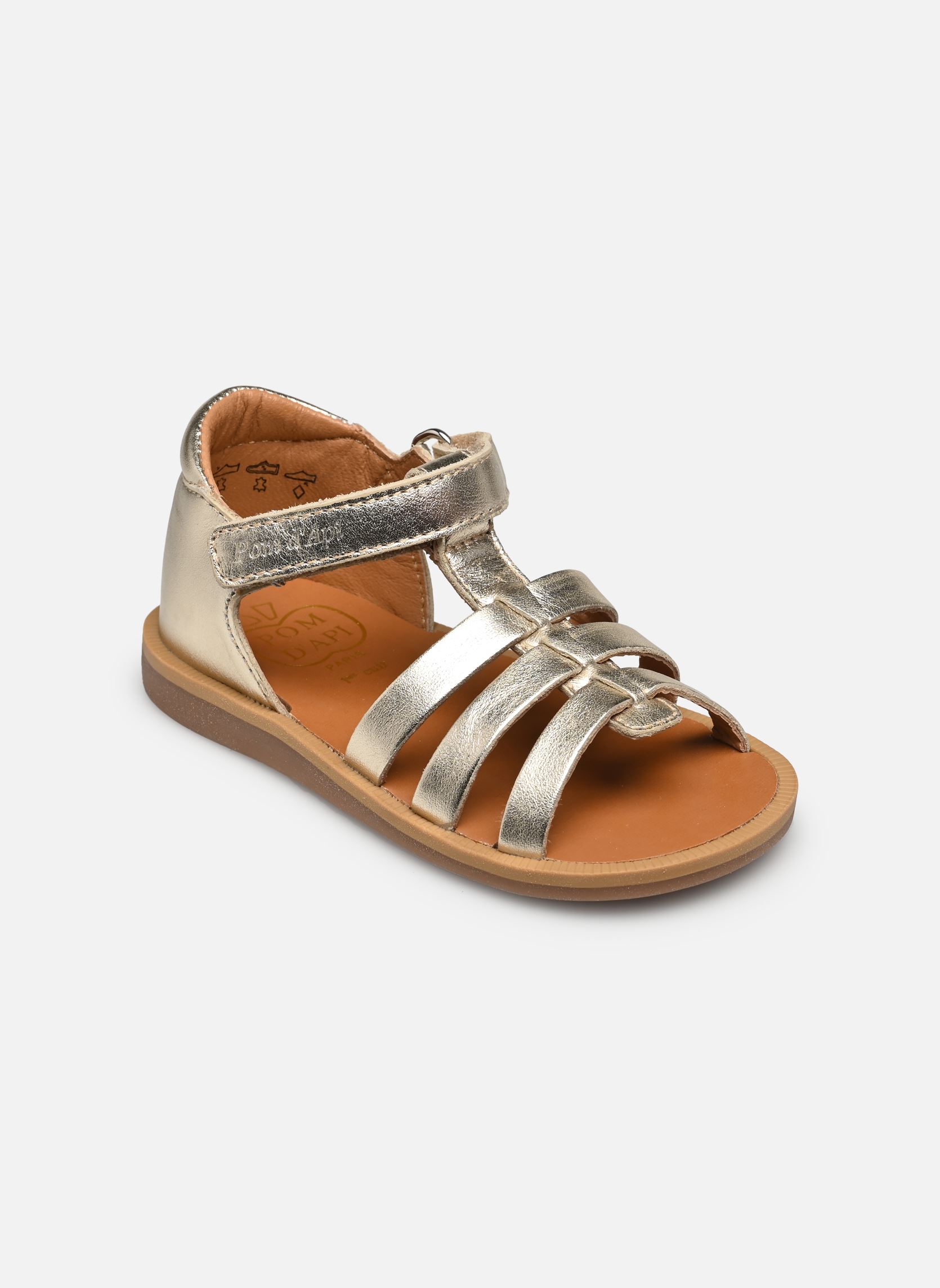 Sandali POPPY STRAP bambina oro e bronzo Pom d Api Sandali POPPY STRAP bambina oro e bronzo PLATINE 2
