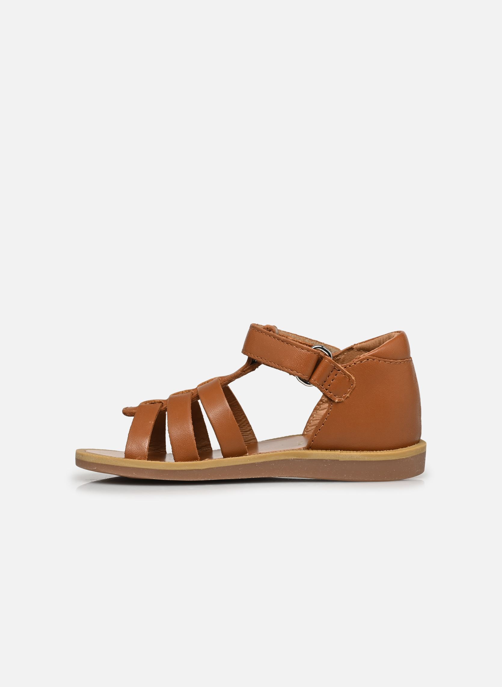 Sandales POPPY STRAP fille marron Pom d Api Sandales POPPY STRAP fille marron CAMEL