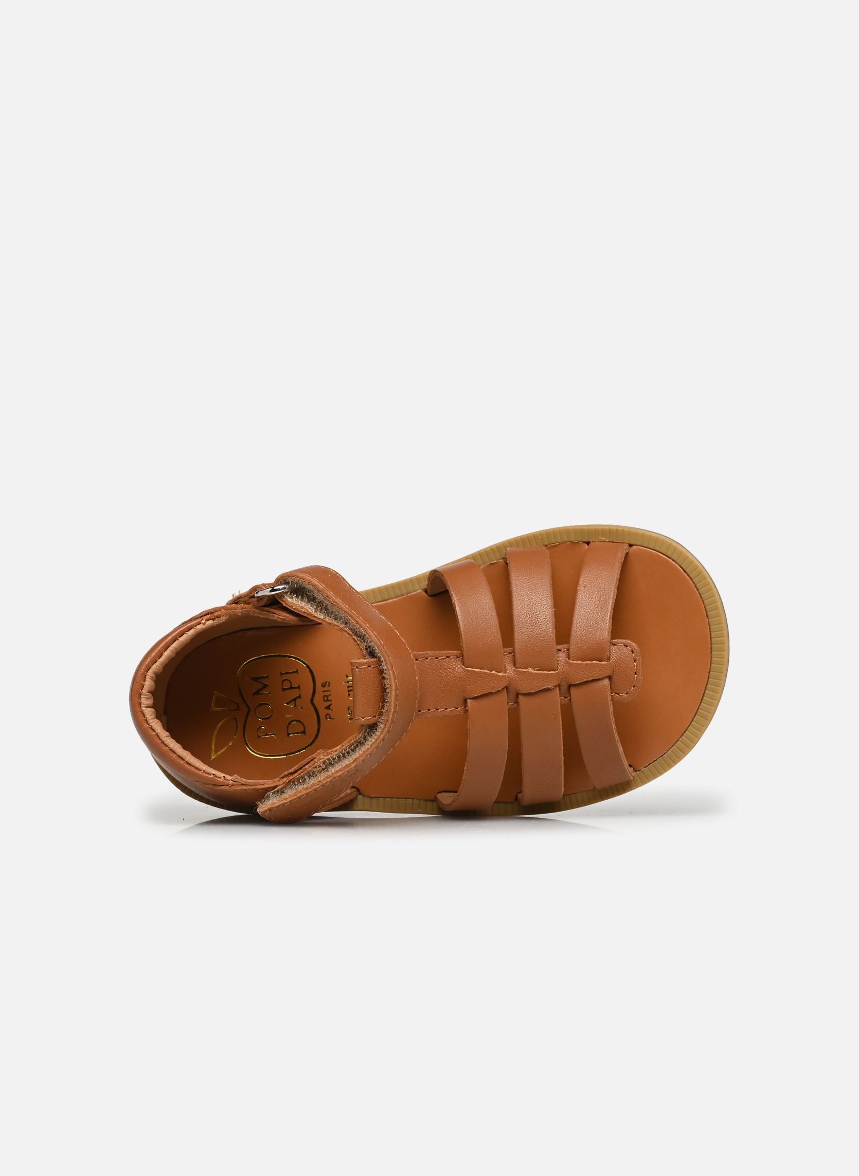 Sandales POPPY STRAP fille marron Pom d Api Sandales POPPY STRAP fille marron CAMEL