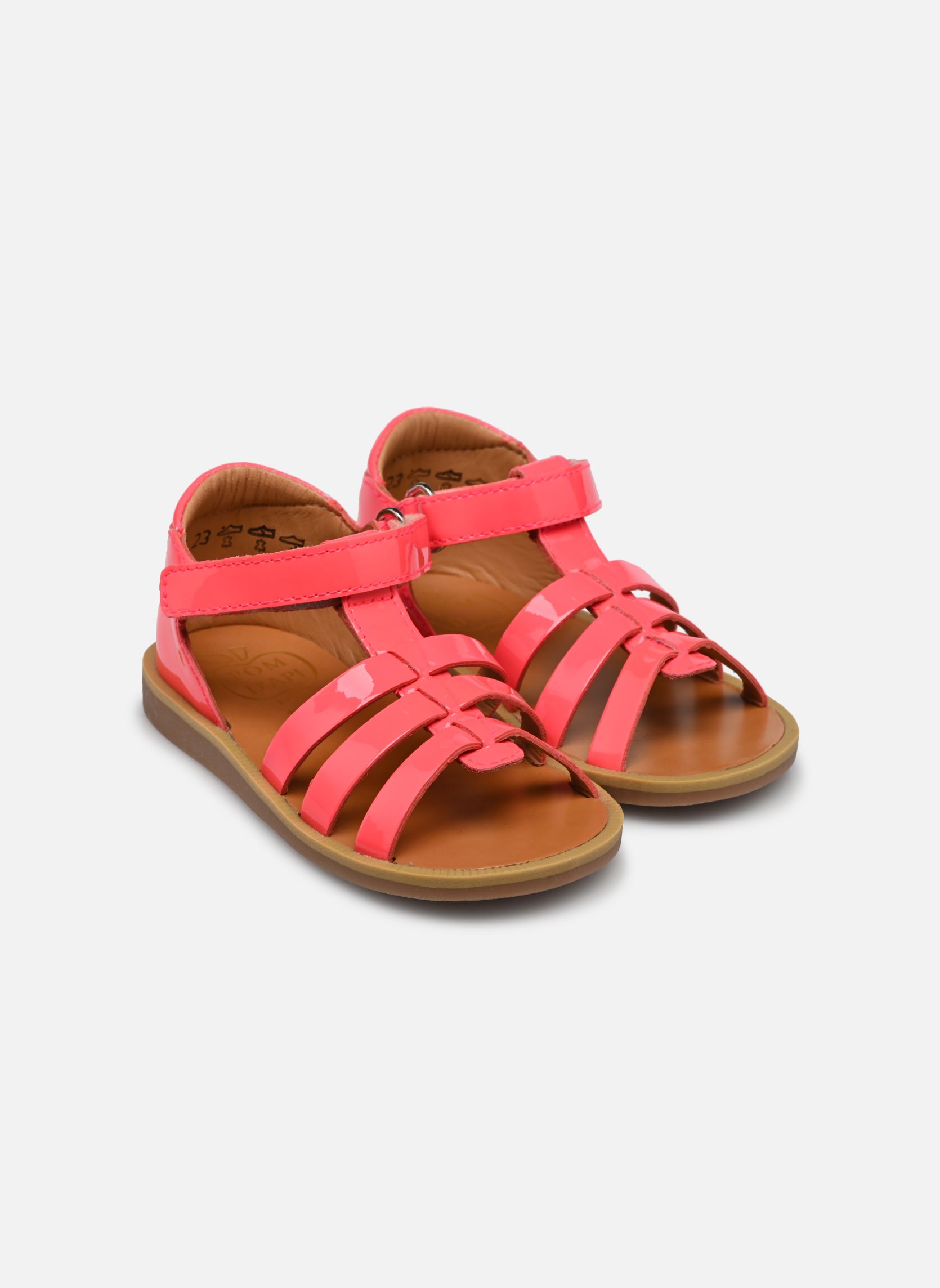 Sandalen POPPY STRAP mädchen rosa Pom d Api Sandalen POPPY STRAP mädchen rosa PINK NEON
