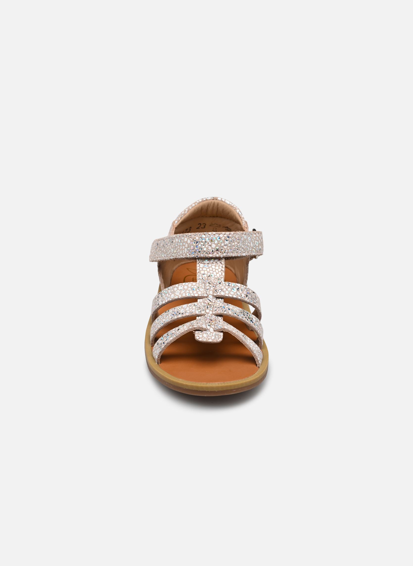 Sandalen POPPY STRAP mädchen silber Pom d Api Sandalen POPPY STRAP mädchen silber DESERT