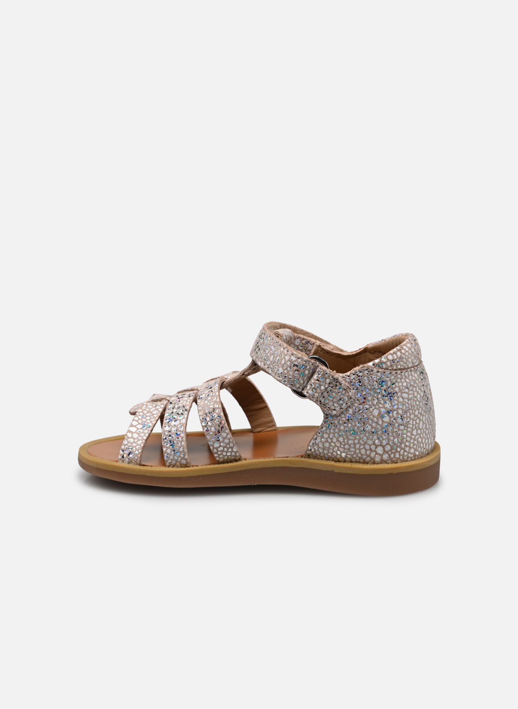 Sandalen POPPY STRAP mädchen silber Pom d Api Sandalen POPPY STRAP mädchen silber DESERT