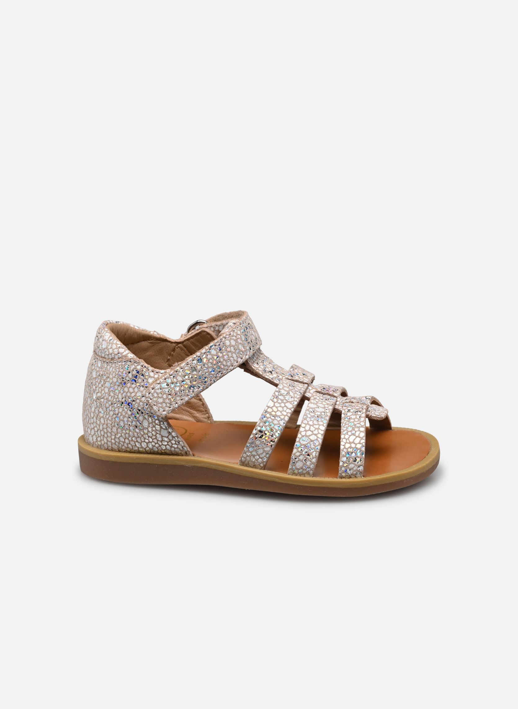 Sandalen POPPY STRAP mädchen silber Pom d Api Sandalen POPPY STRAP mädchen silber DESERT