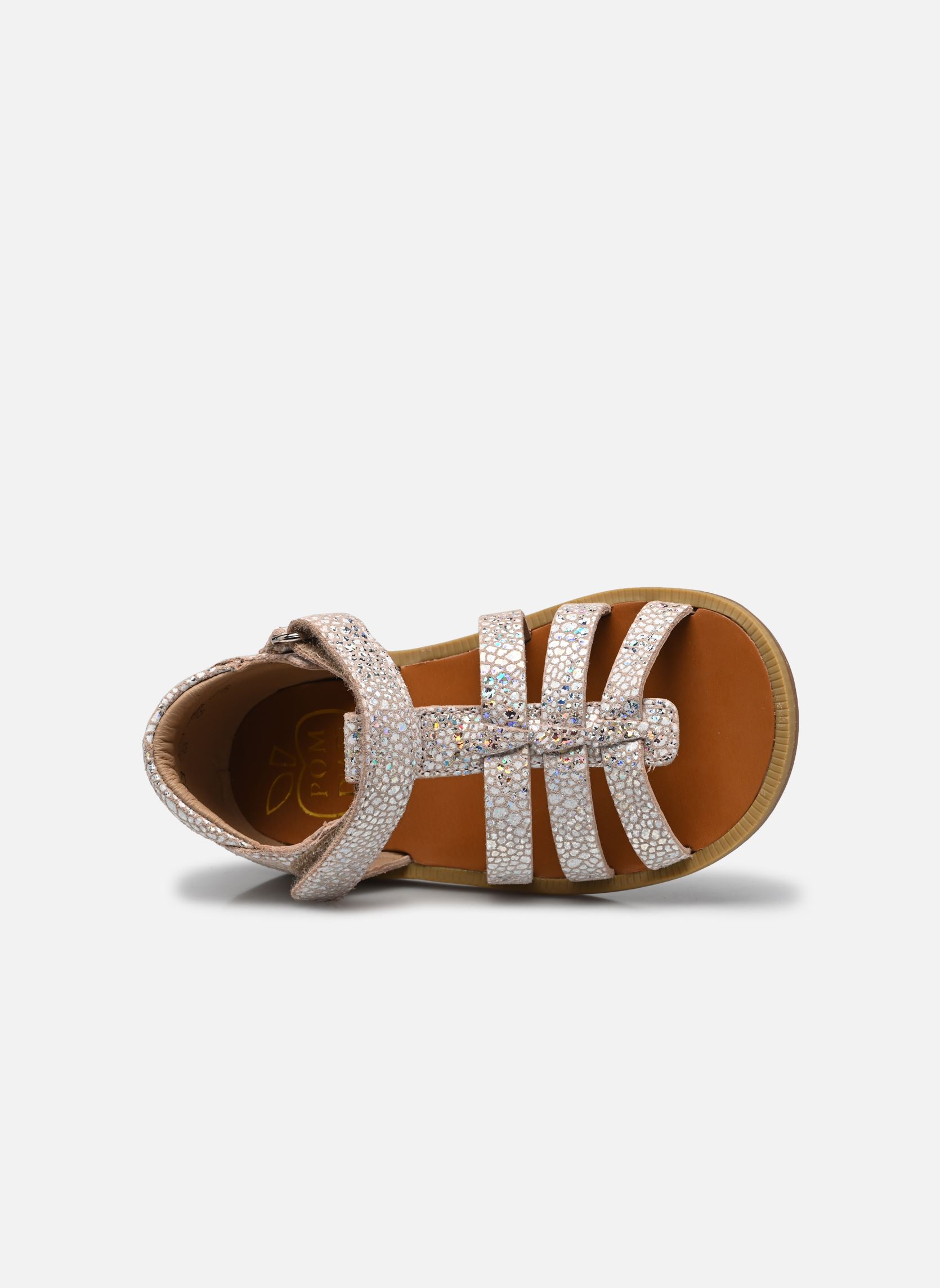 Sandalen POPPY STRAP mädchen silber Pom d Api Sandalen POPPY STRAP mädchen silber DESERT