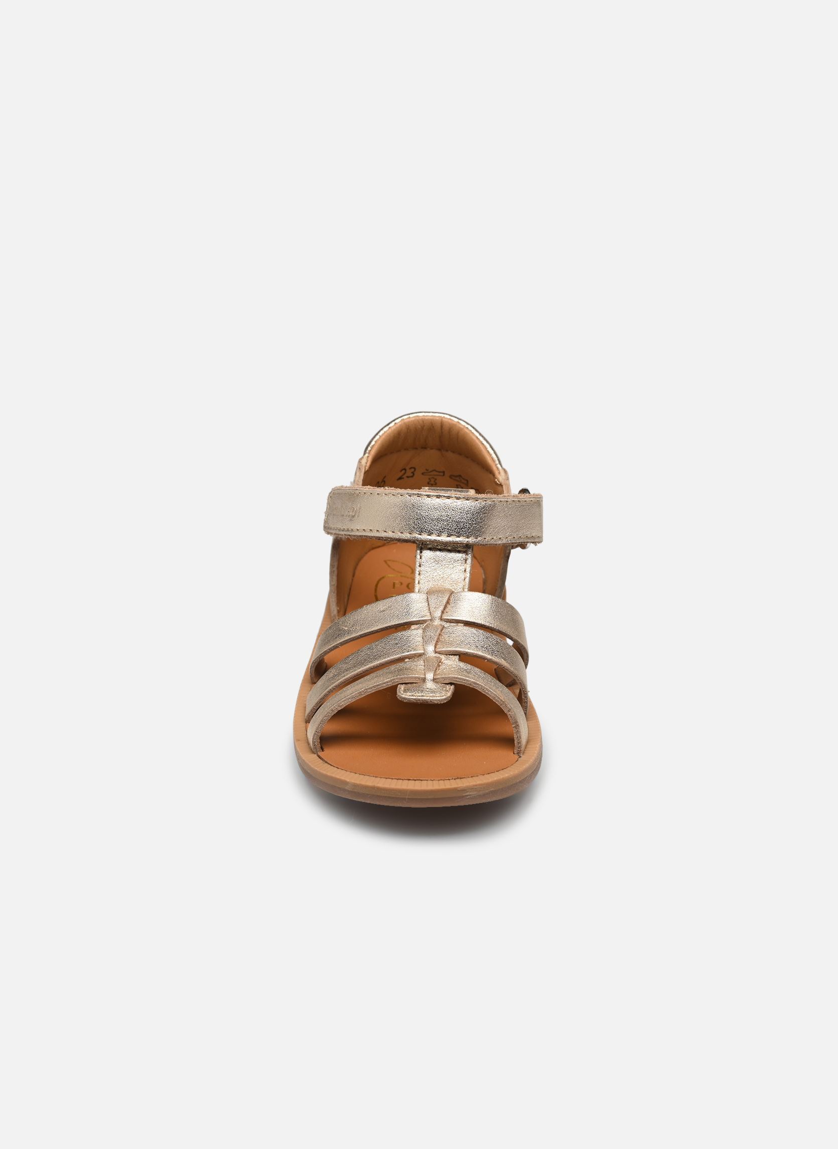 Sandales POPPY STRAP fille or et bronze Pom d Api Sandales POPPY STRAP fille or et bronze PLATINE 3