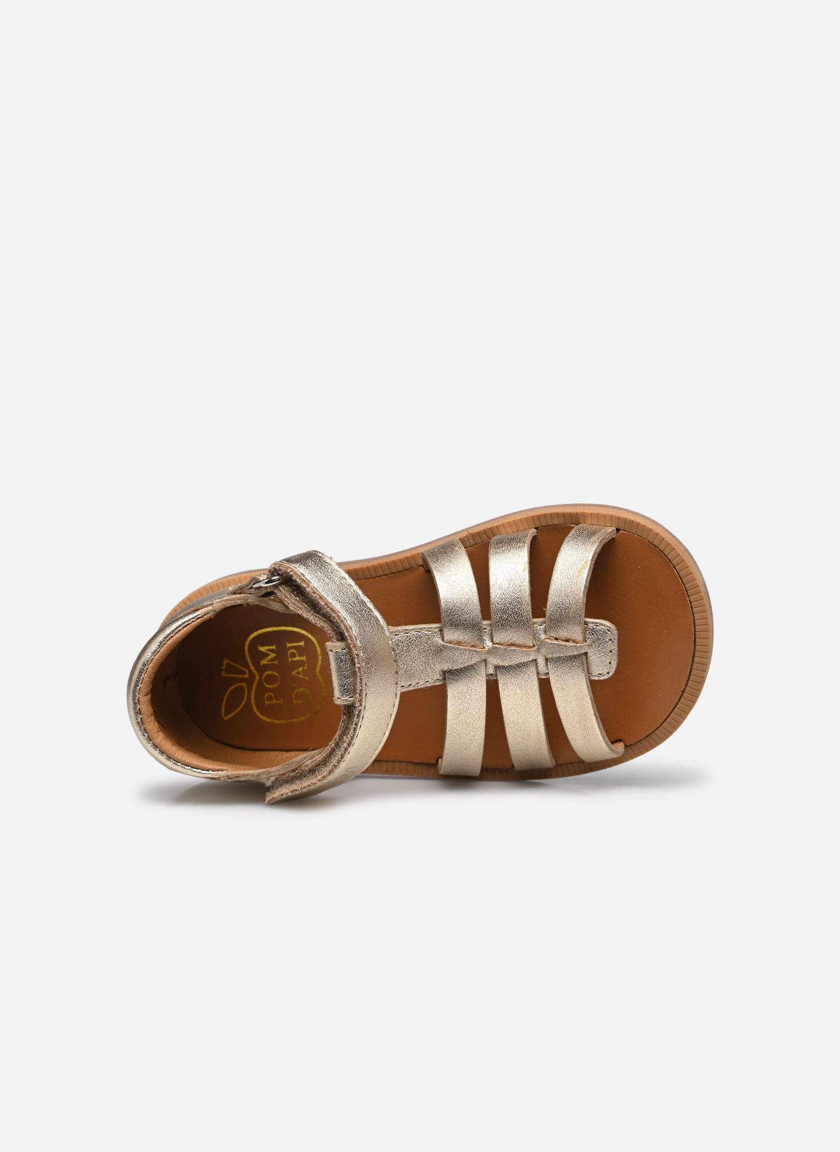 Sandales POPPY STRAP fille or et bronze Pom d Api Sandales POPPY STRAP fille or et bronze PLATINE 3