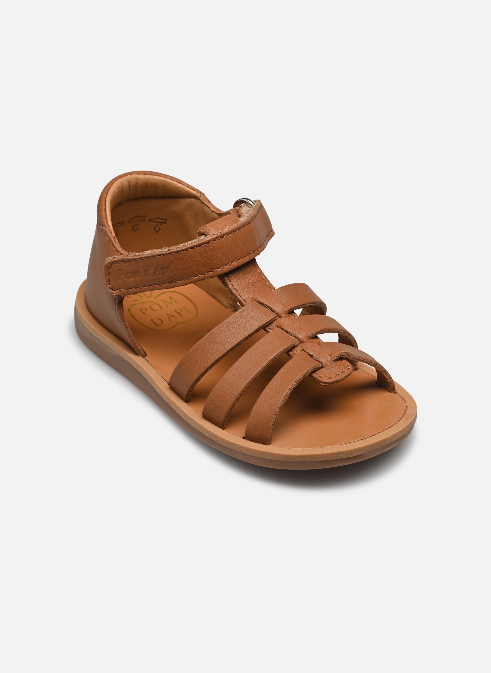 Sandalias POPPY STRAP niña marrón Pom d Api Sandalias POPPY STRAP niña marrón CAMEL 2