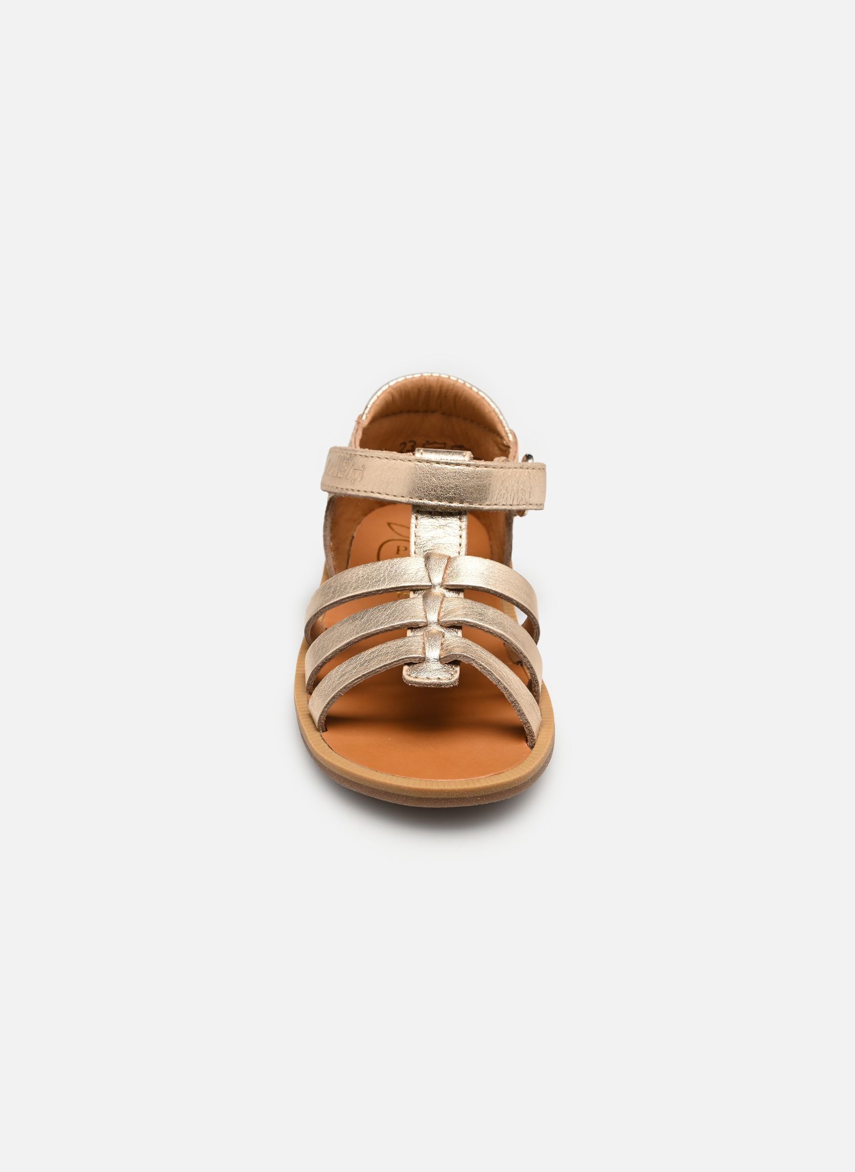 Sandalen POPPY STRAP mädchen gold und bronze Pom d Api Sandalen POPPY STRAP mädchen gold und bronze PLATINE 4