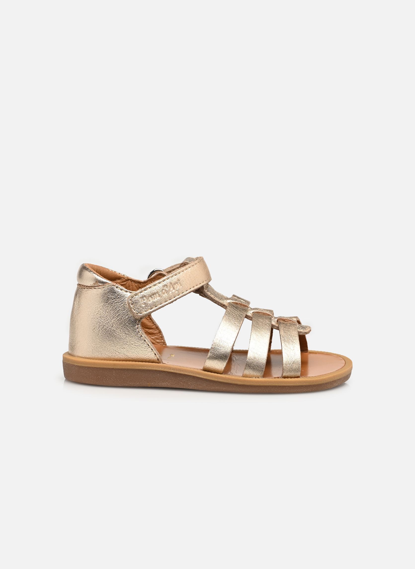 Sandalen POPPY STRAP mädchen gold und bronze Pom d Api Sandalen POPPY STRAP mädchen gold und bronze PLATINE 4