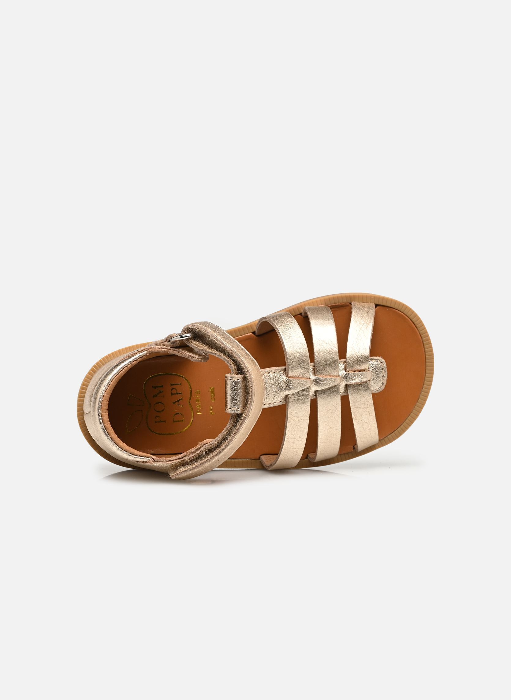 Sandalen POPPY STRAP mädchen gold und bronze Pom d Api Sandalen POPPY STRAP mädchen gold und bronze PLATINE 4