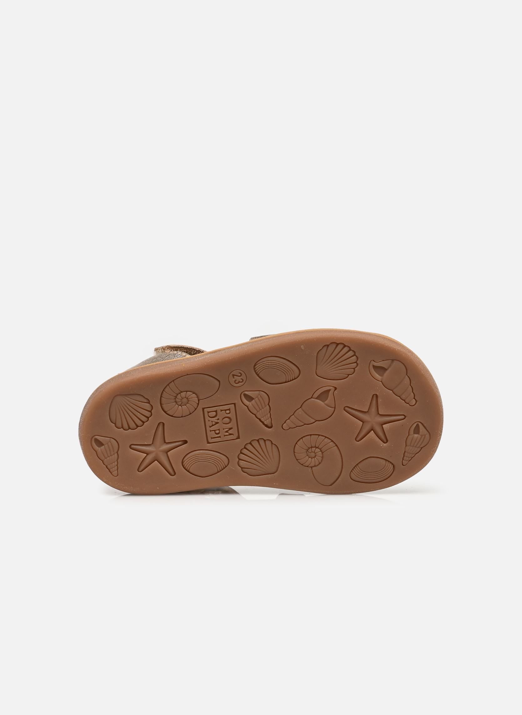 Sandalen POPPY STRAP mädchen gold und bronze Pom d Api Sandalen POPPY STRAP mädchen gold und bronze PLATINE 4