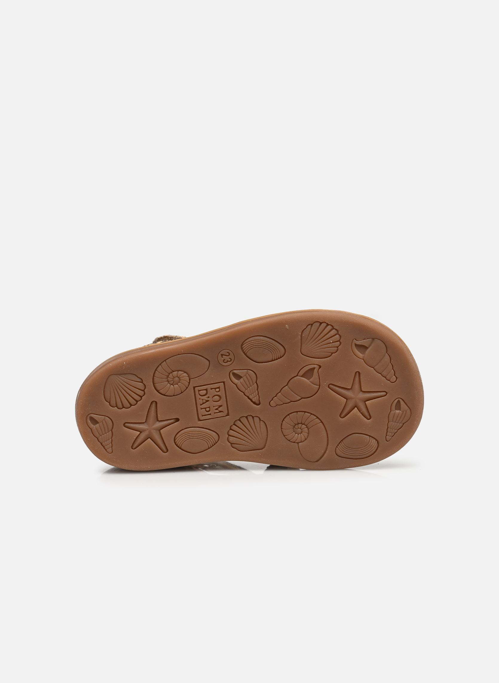 Sandales POPPY STRAP fille marron Pom d Api Sandales POPPY STRAP fille marron SAHARA