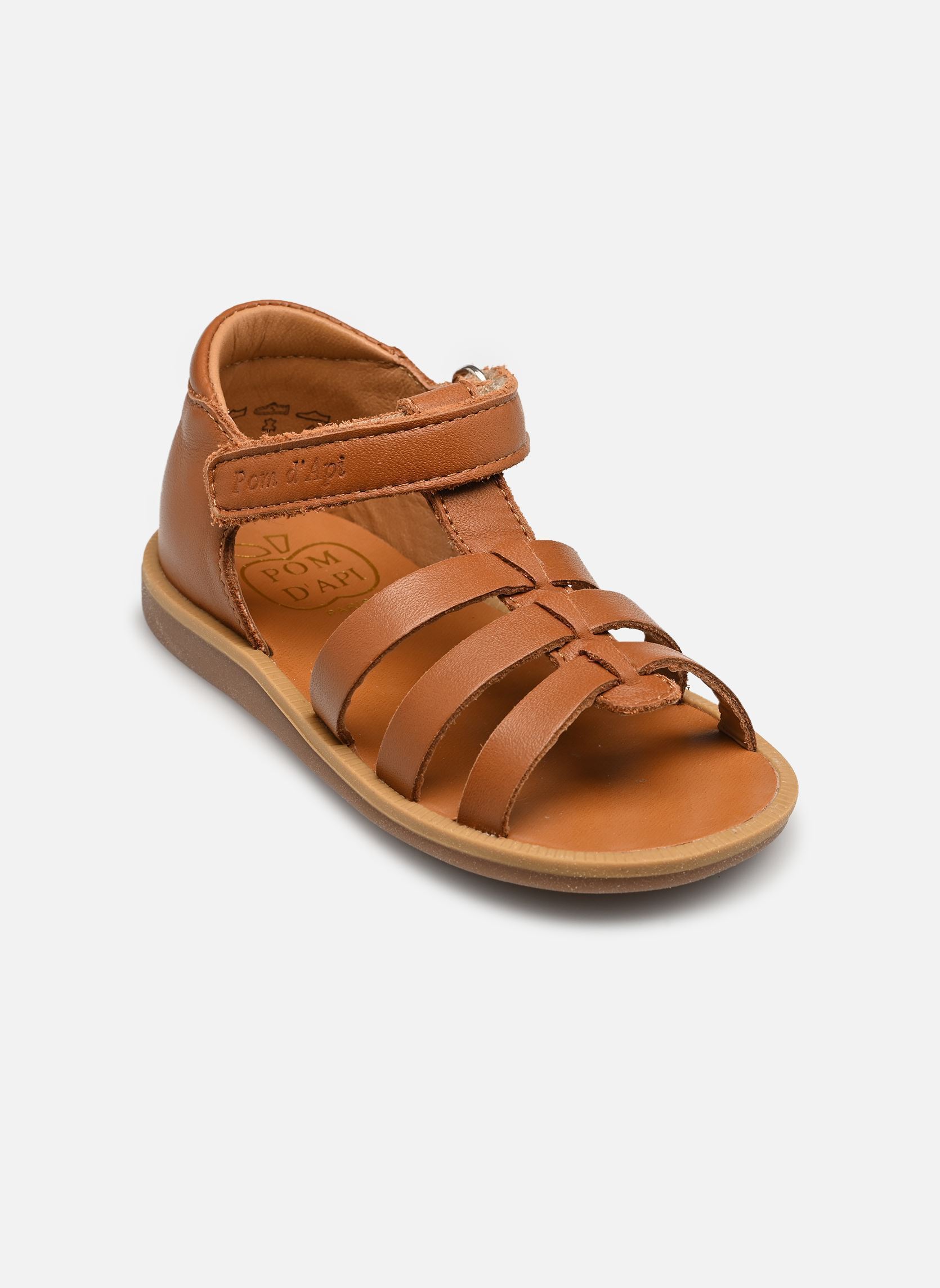 Sandalen POPPY STRAP mädchen braun Pom d Api Sandalen POPPY STRAP mädchen braun CUERO
