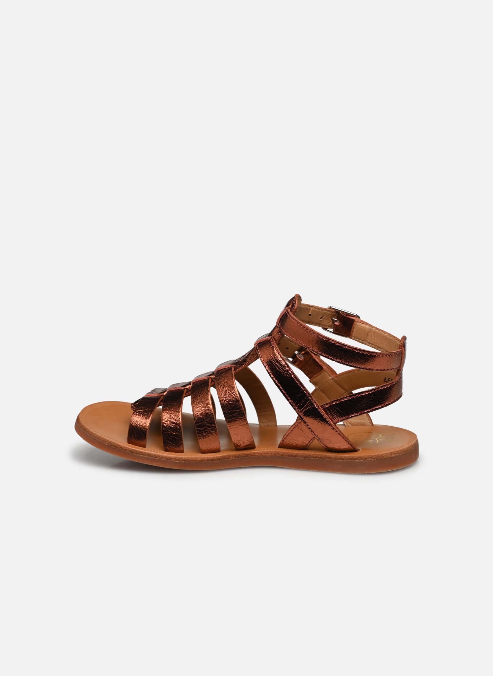 Sandali PLAGETTE GLADIATOR bambina oro e bronzo Pom d Api Sandali PLAGETTE GLADIATOR bambina oro e bronzo BORGOGNA